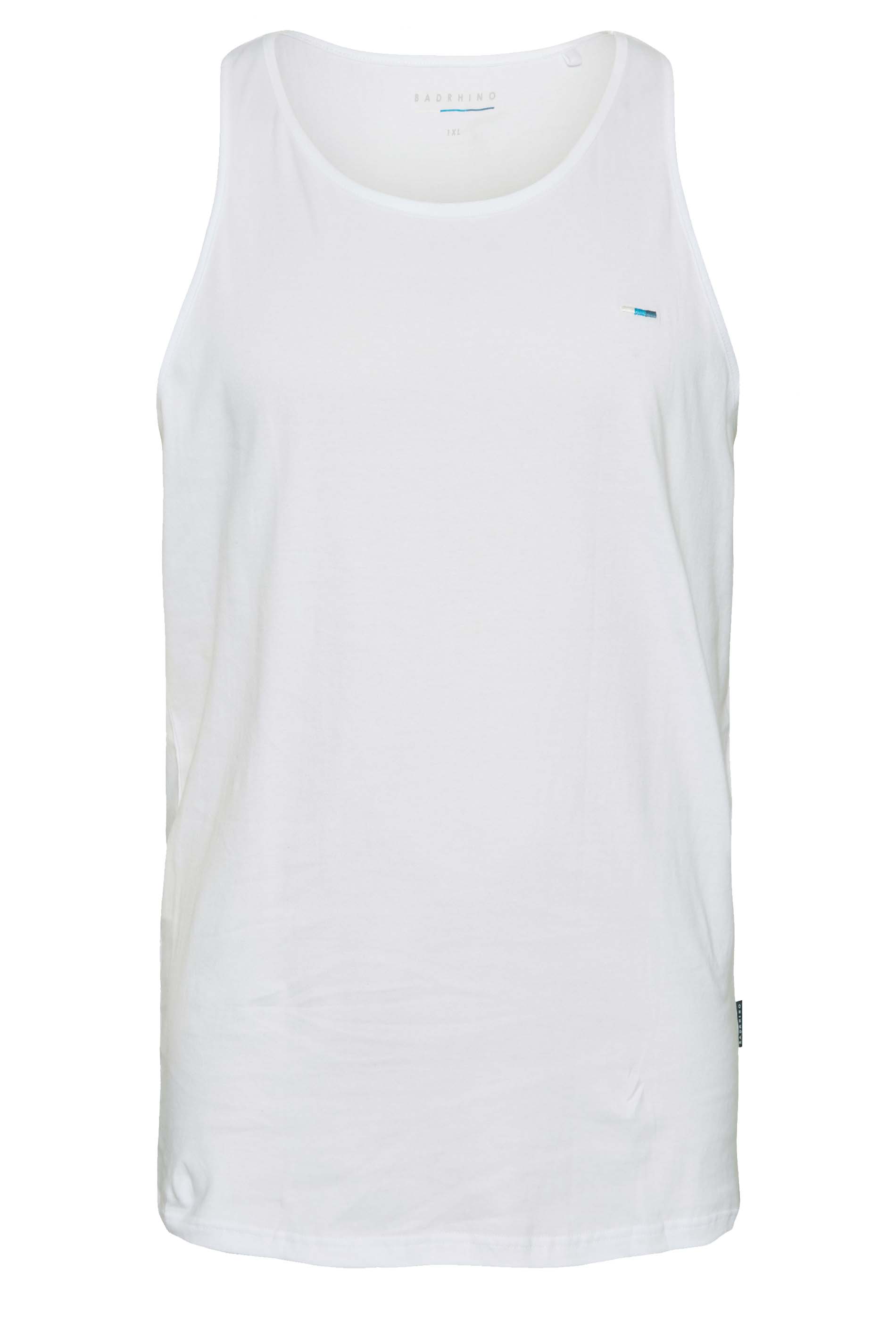 BadRhino White Plain Vest Top | BadRhino 5