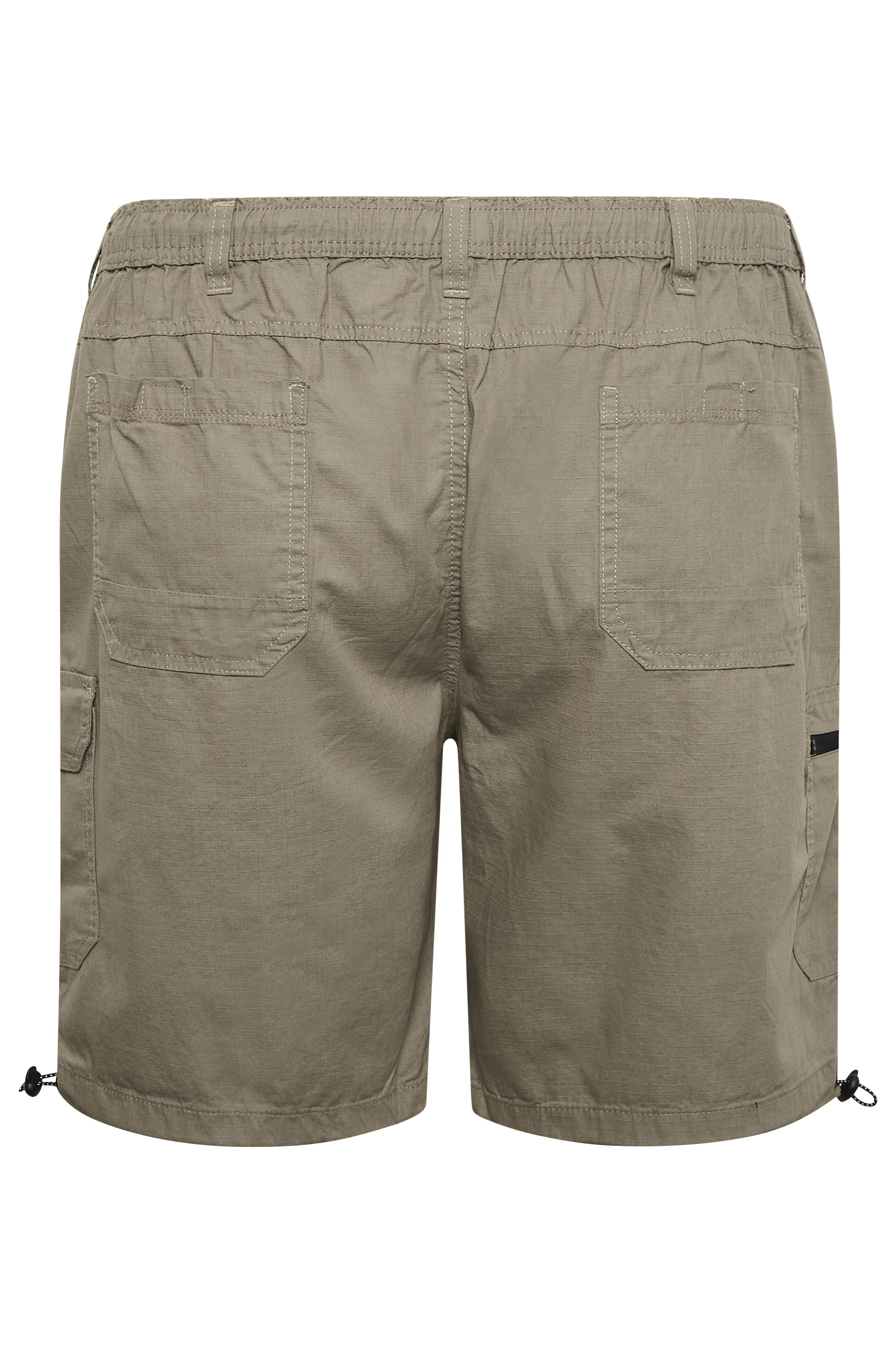 ESPIONAGE Big & Tall Beige Brown Ripstop Cargo Shorts | BadRhino 5