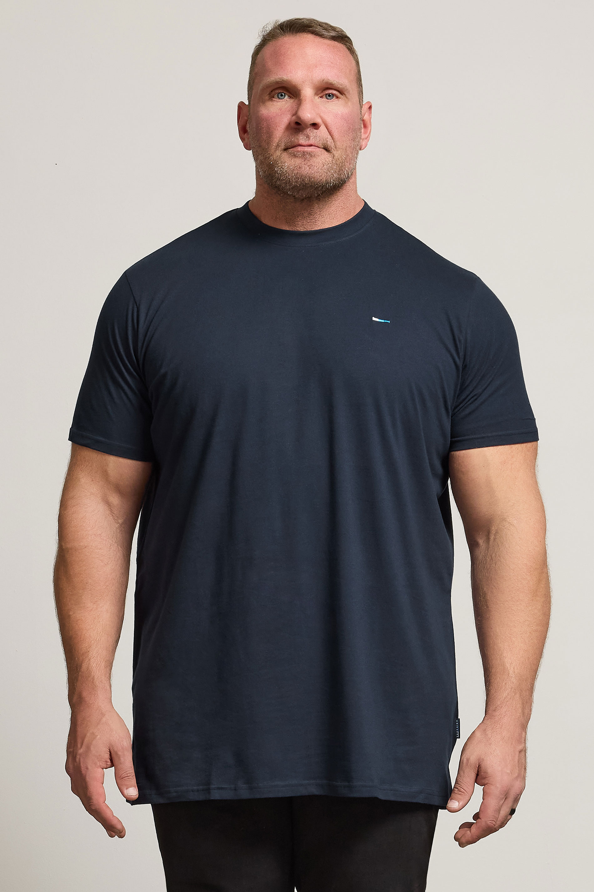 BadRhino Big & Tall Navy Blue 5 Pack Extra Long T-Shirts | BadRhino 2