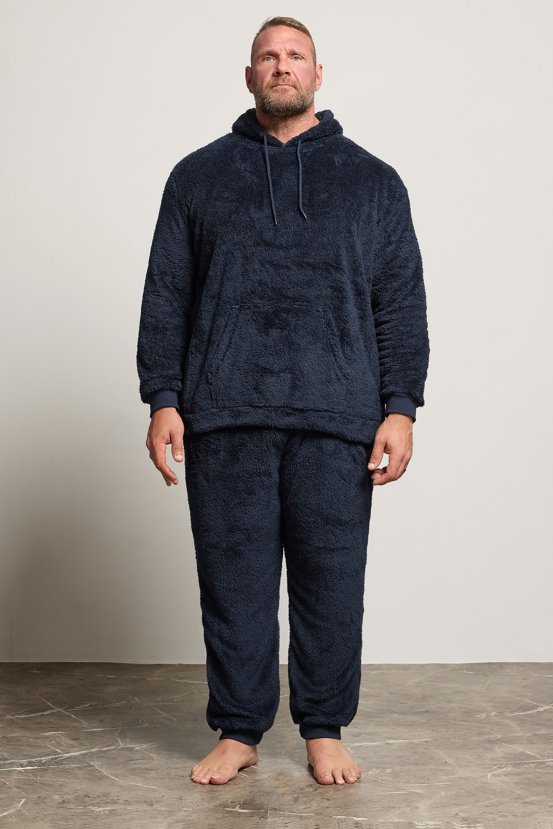 BadRhino Big & Tall Navy Blue Fleece Lounge Set | BadRhino 1