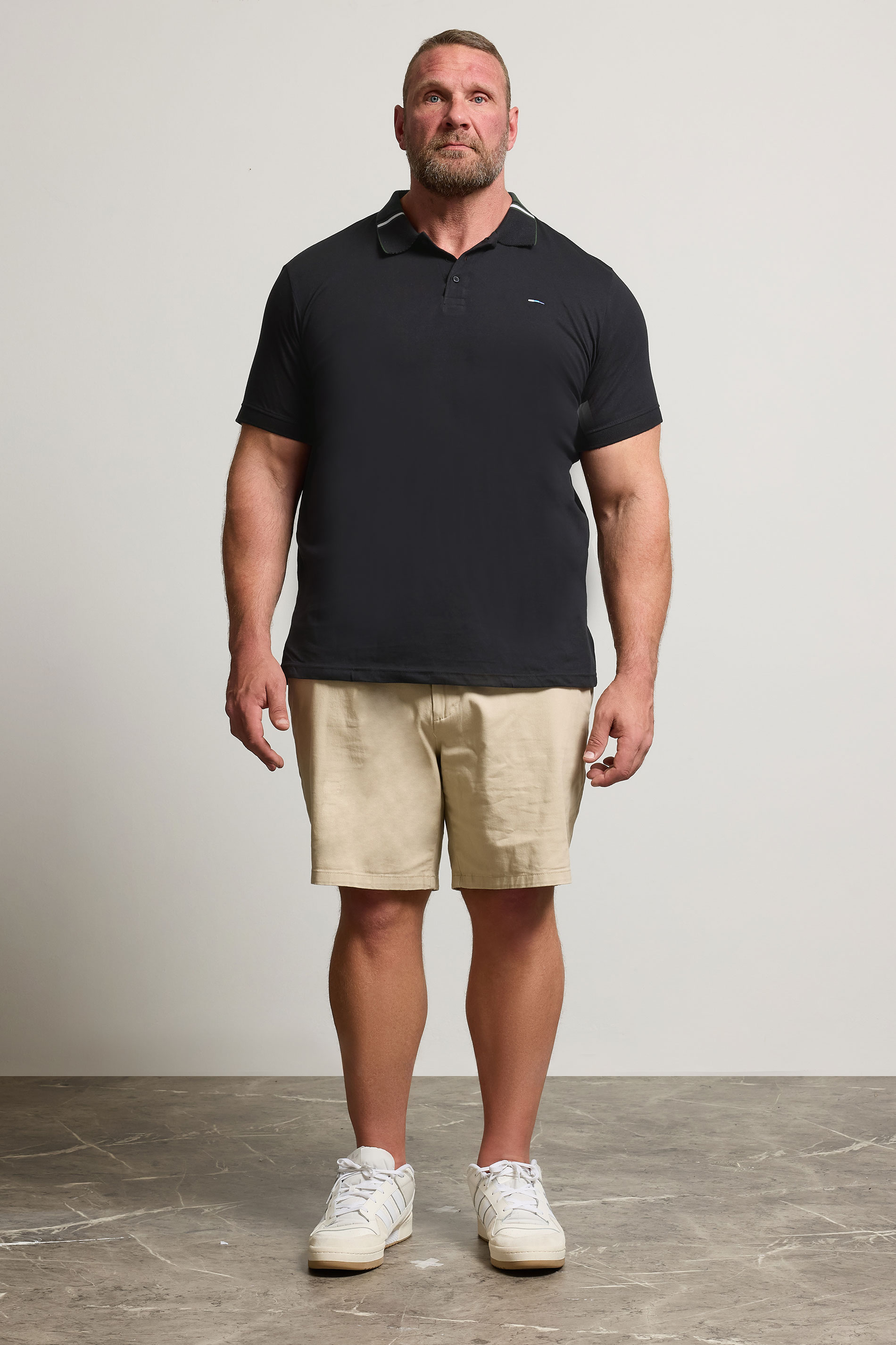 BadRhino Big & Tall Black Jacquard Polo Shirt | BadRhino 2