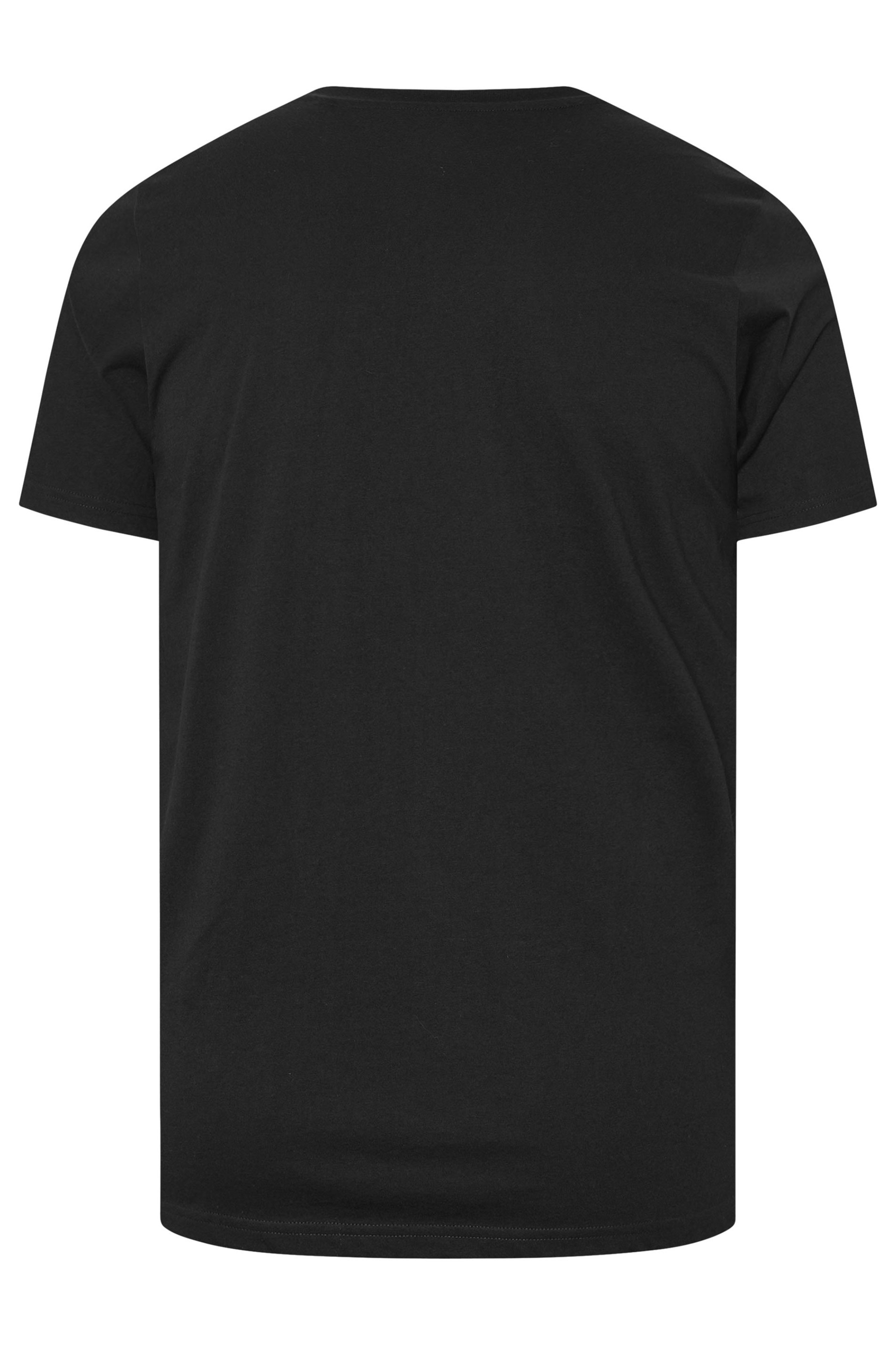 BadRhino Big & Tall Black Skull & Snake Print Graphic T-Shirt 6