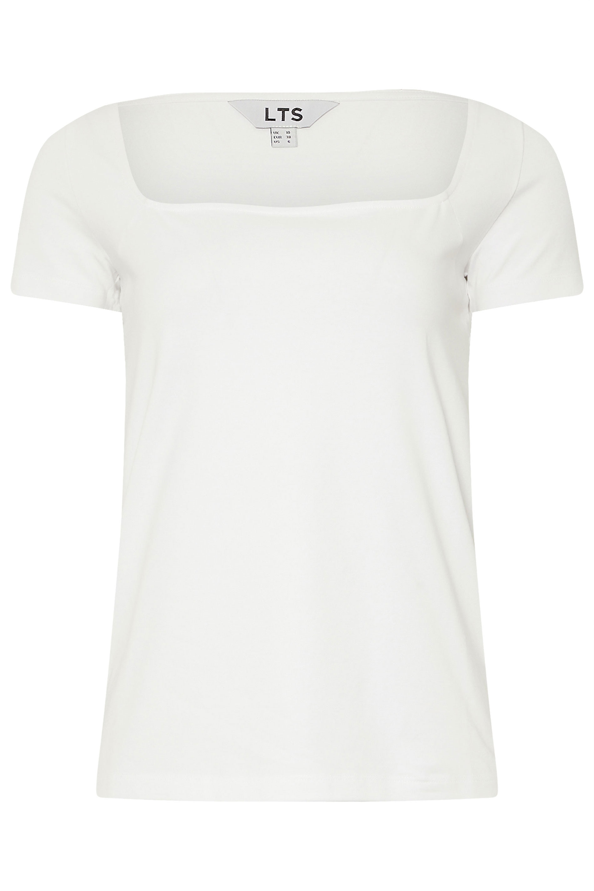 LTS Tall 2 PACK Navy Blue & White Fitted Square Neck Tops | Long Tall Sally 9