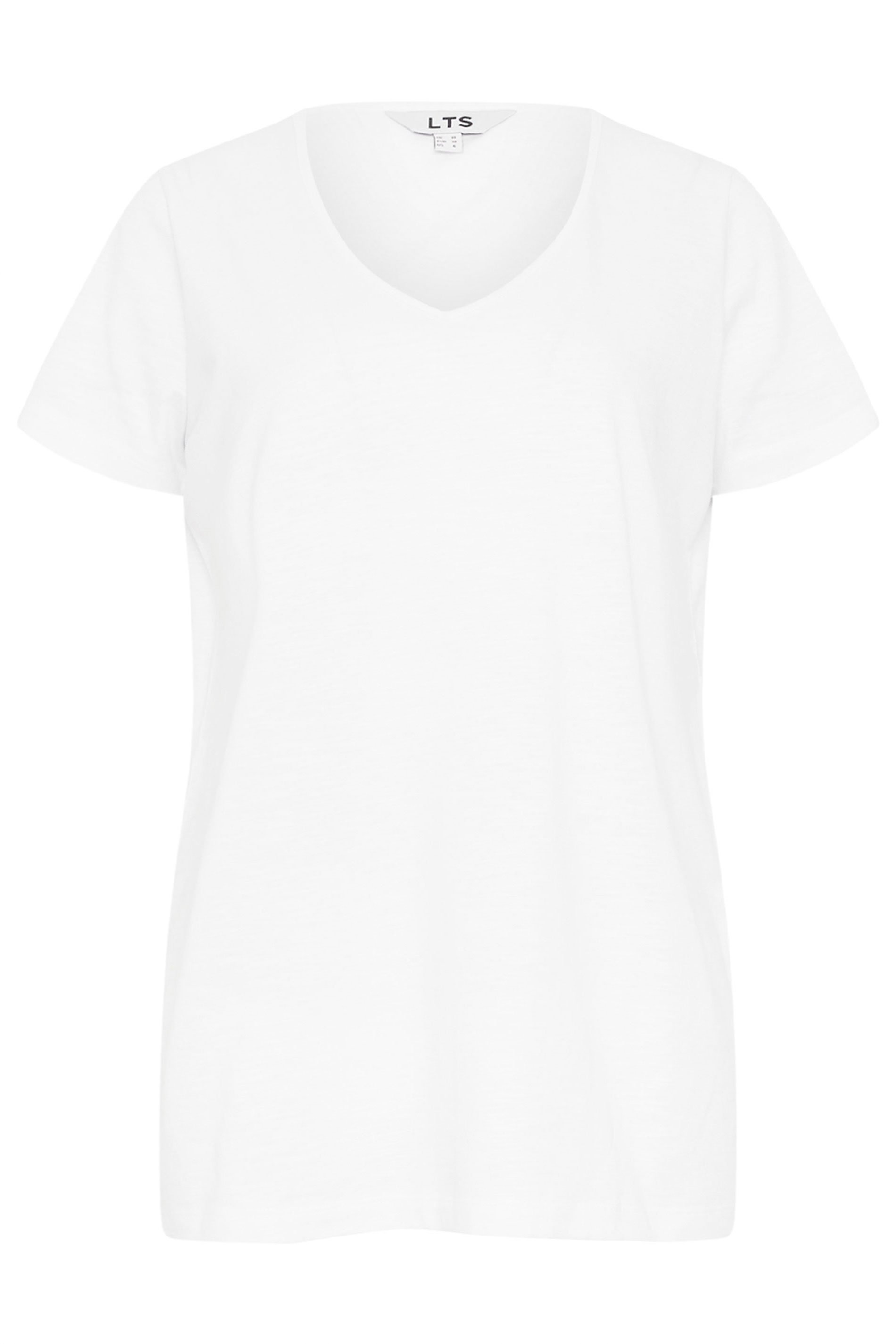 LTS Tall 2 Pack Black & White V-Neck T-Shirts | Long Tall Sally  8