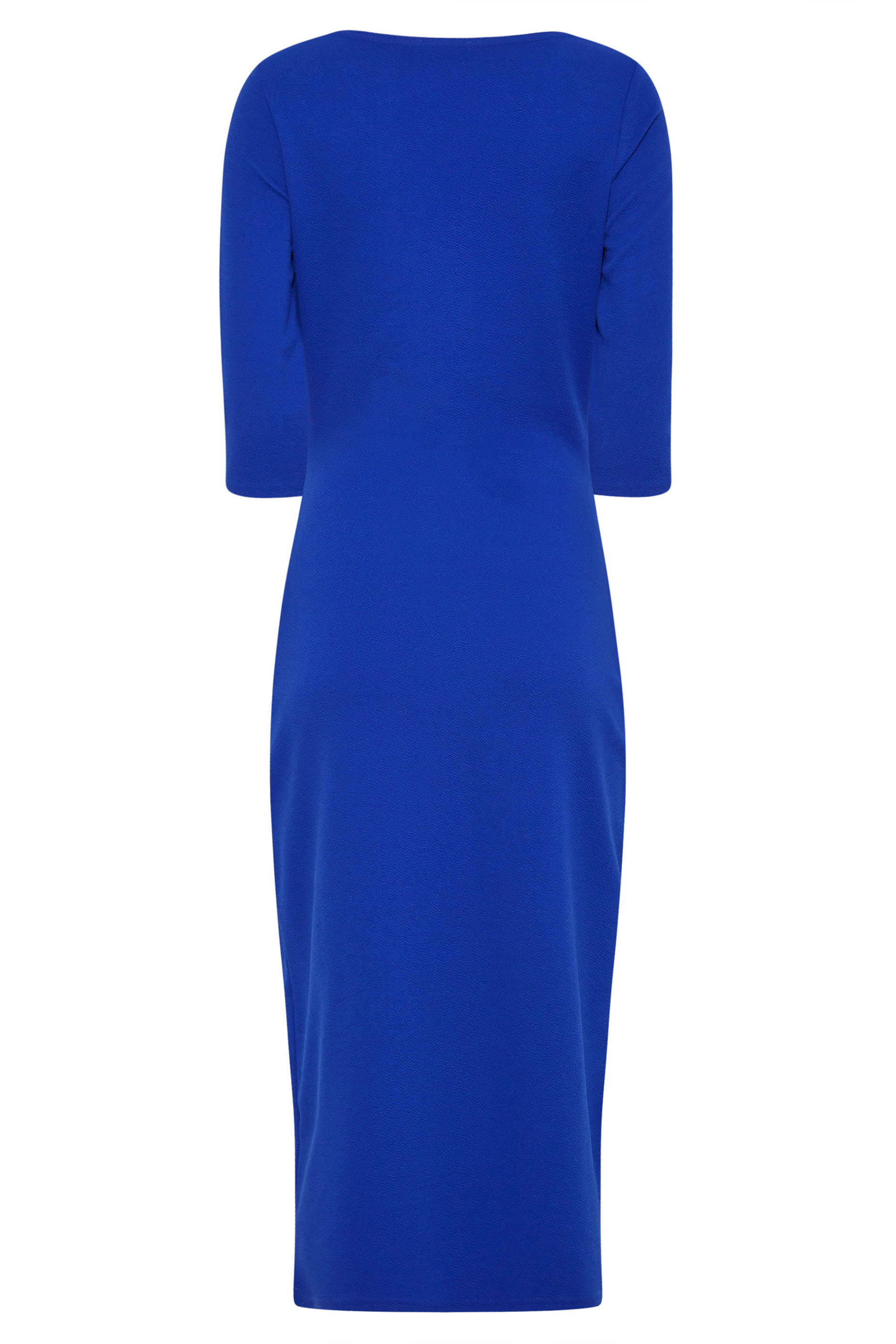 Tall Women's LTS Bright Cobalt Blue Notch Neck Midi Dress | Long Tall Sally