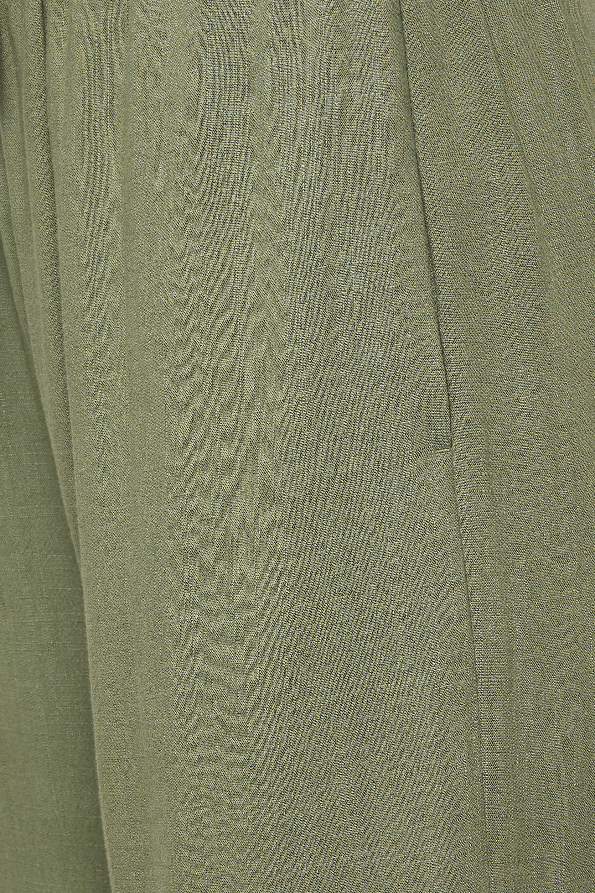 LTS Tall Women's Khaki Green Linen Tie Waist Cropped Trousers | Long Tall Sally  5