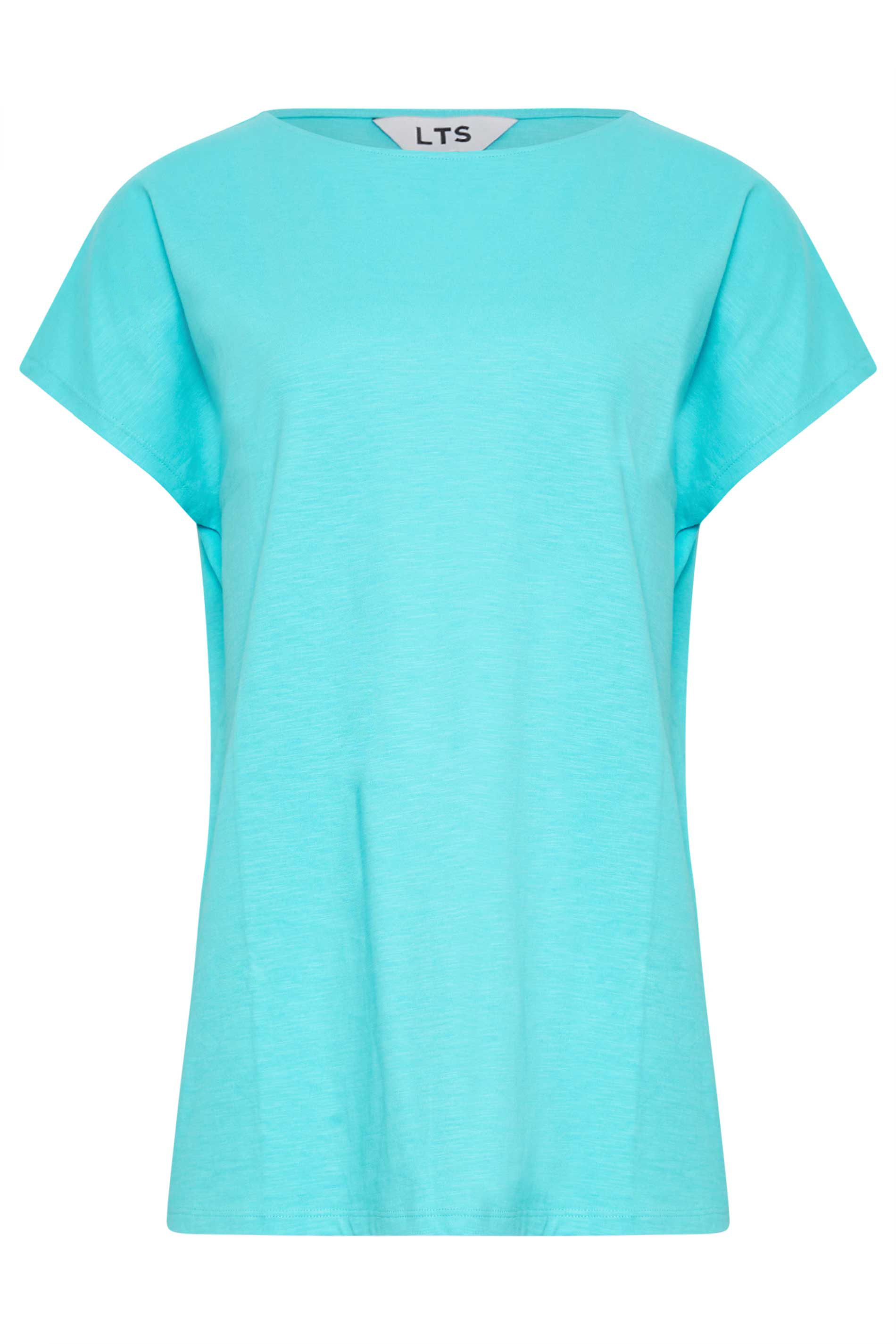 LTS Tall Womens Bright Blue Short Sleeve T-Shirt
