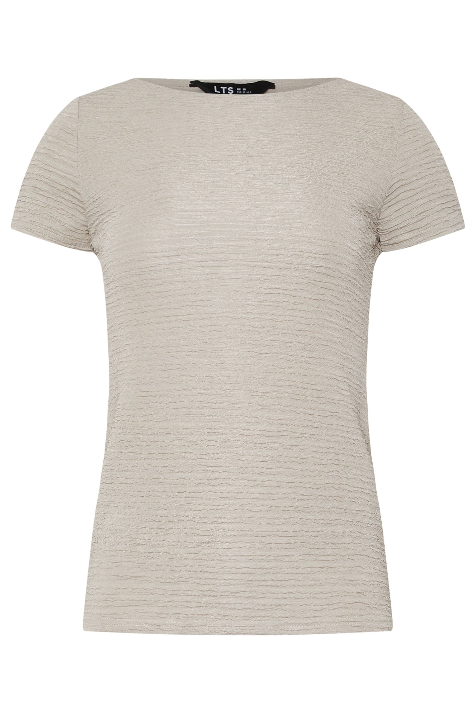 LTS Tall Ivory White Textured Slash Neck Top | Long Tall Sally 5