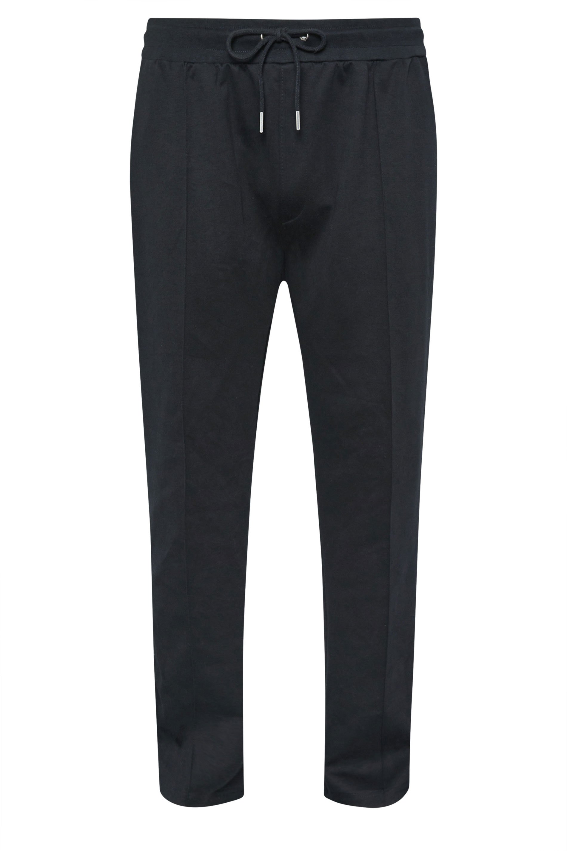 D555 Big & Tall Navy Blue Couture Open Hem Joggers | BadRhino 4