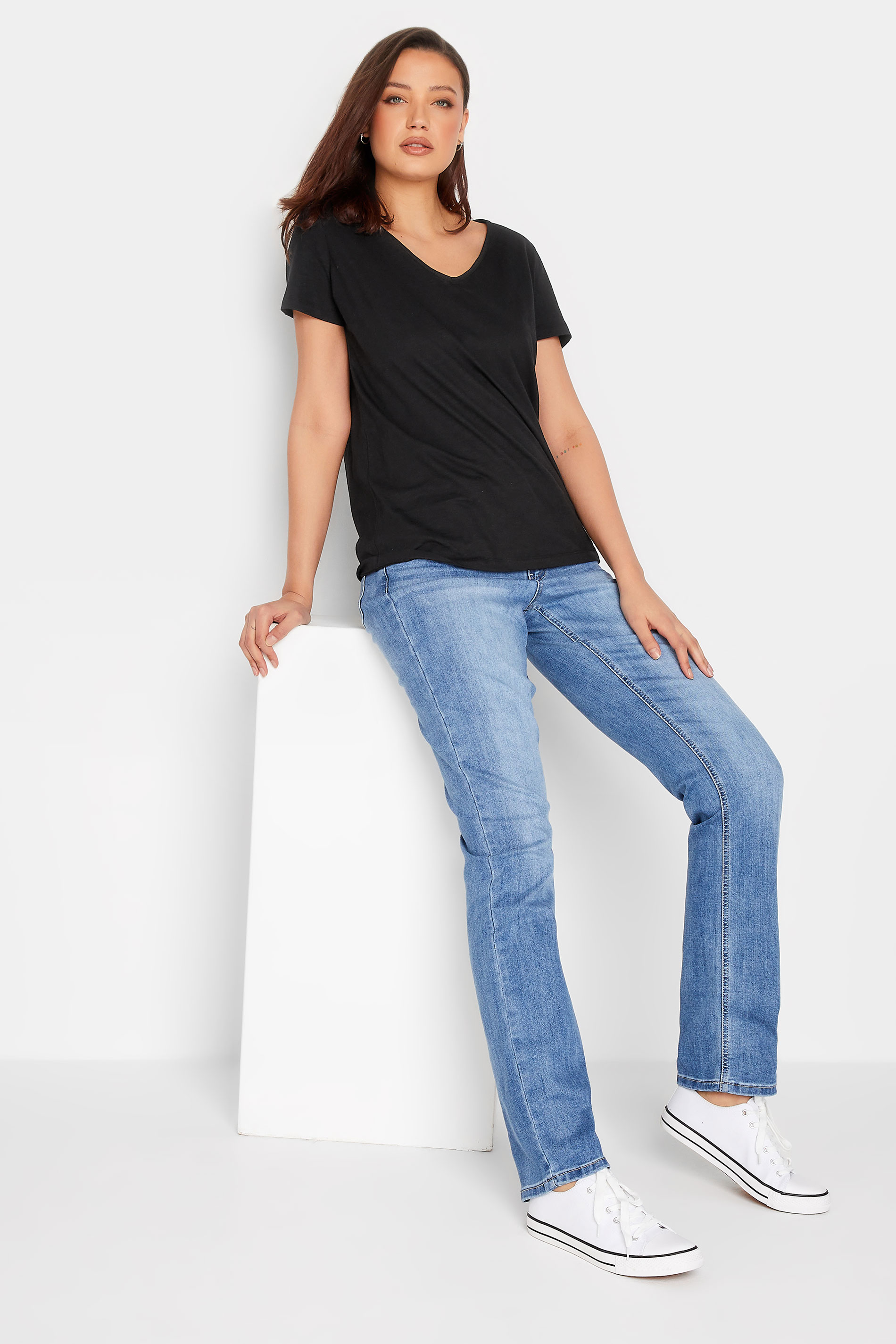 LTS Tall Women's Black V-Neck T-Shirt | Long Tall Sally 2