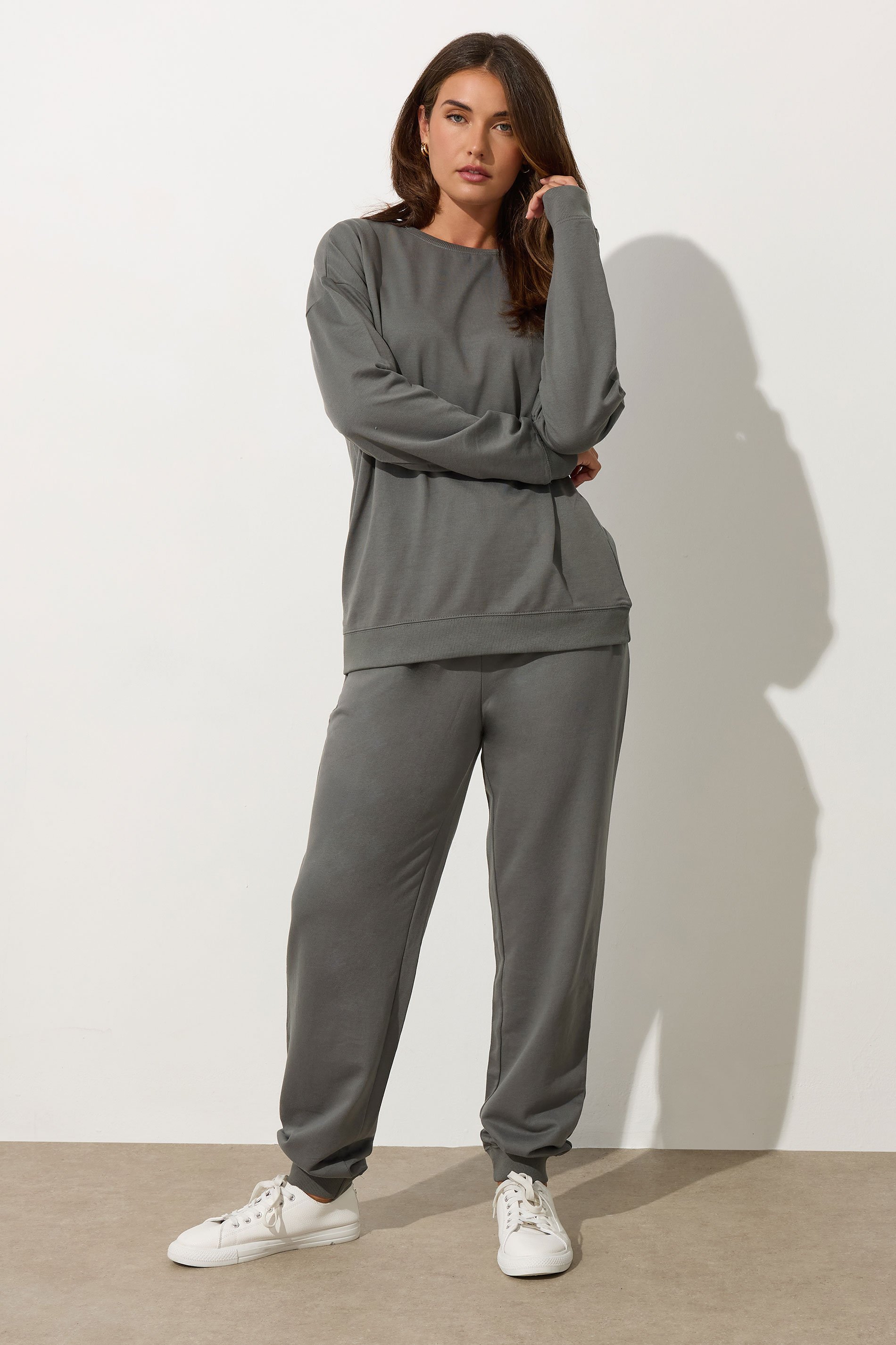 LTS Tall Charcoal Grey Crew Neck Sweatshirt | Long Tall Sally 3