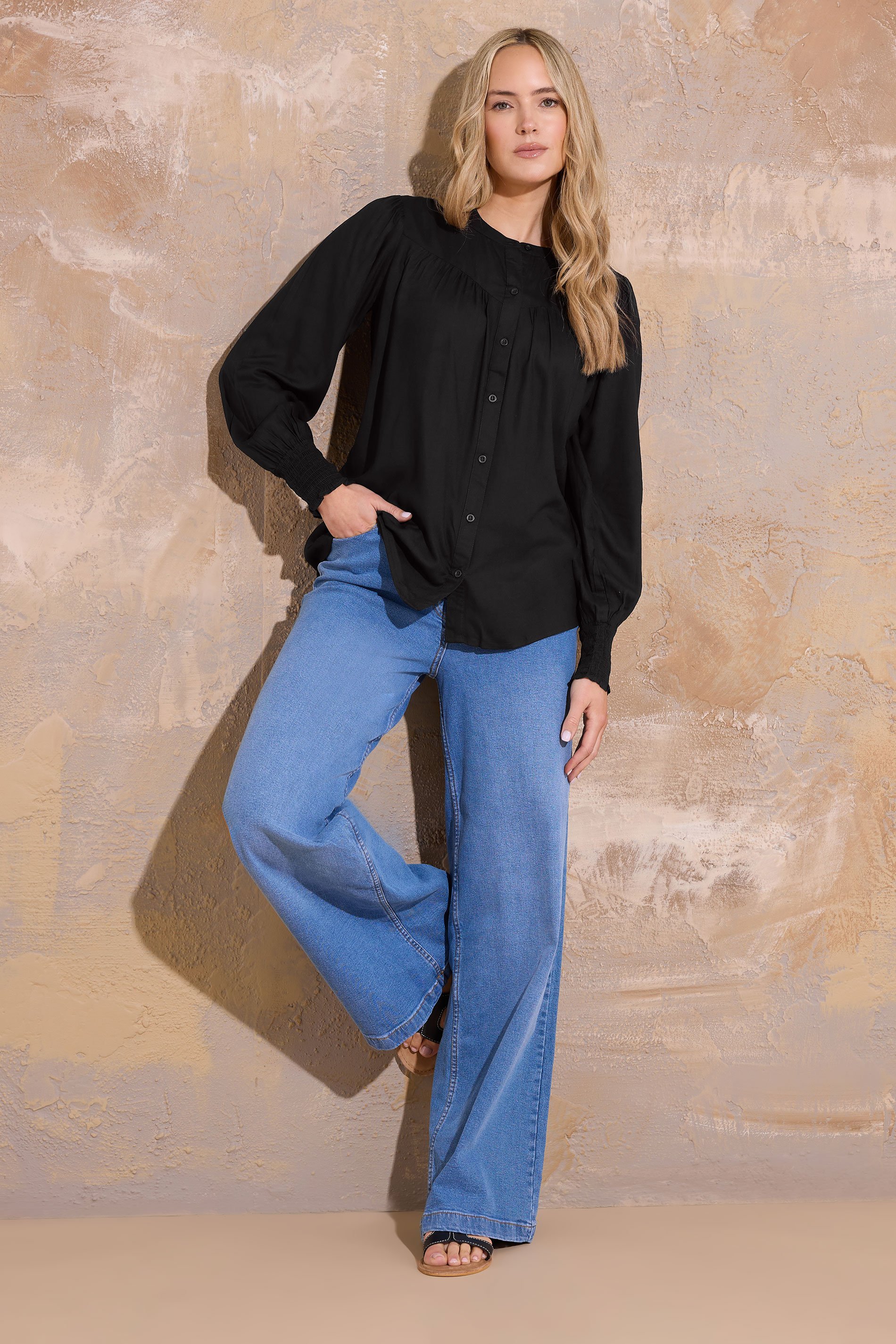 LTS Tall Black Long Sleeve Blouse | Long Tall Sally 2