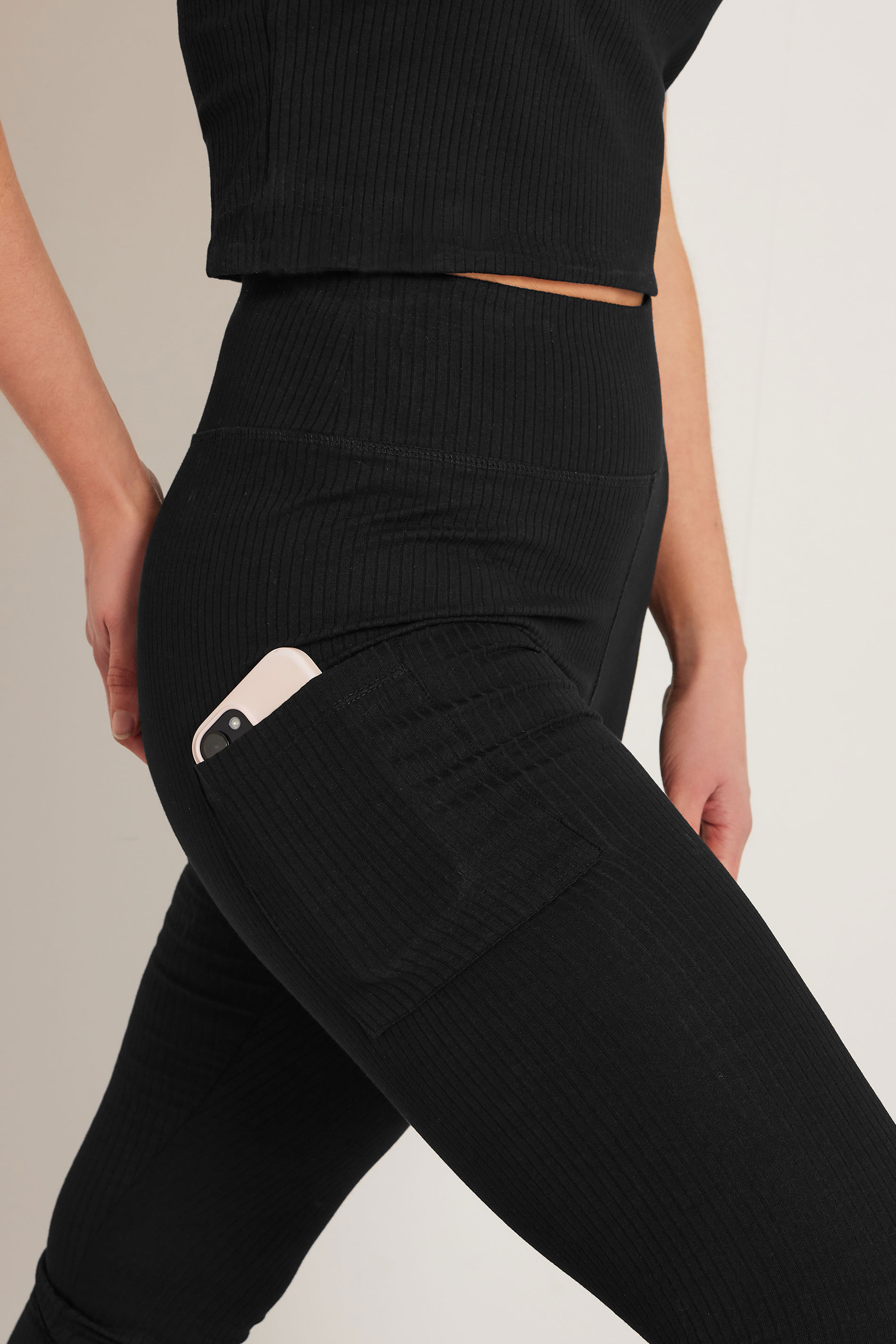 LTS Tall Black Active Ribbed Leggings & Vest Top | Long Tall Sally 8