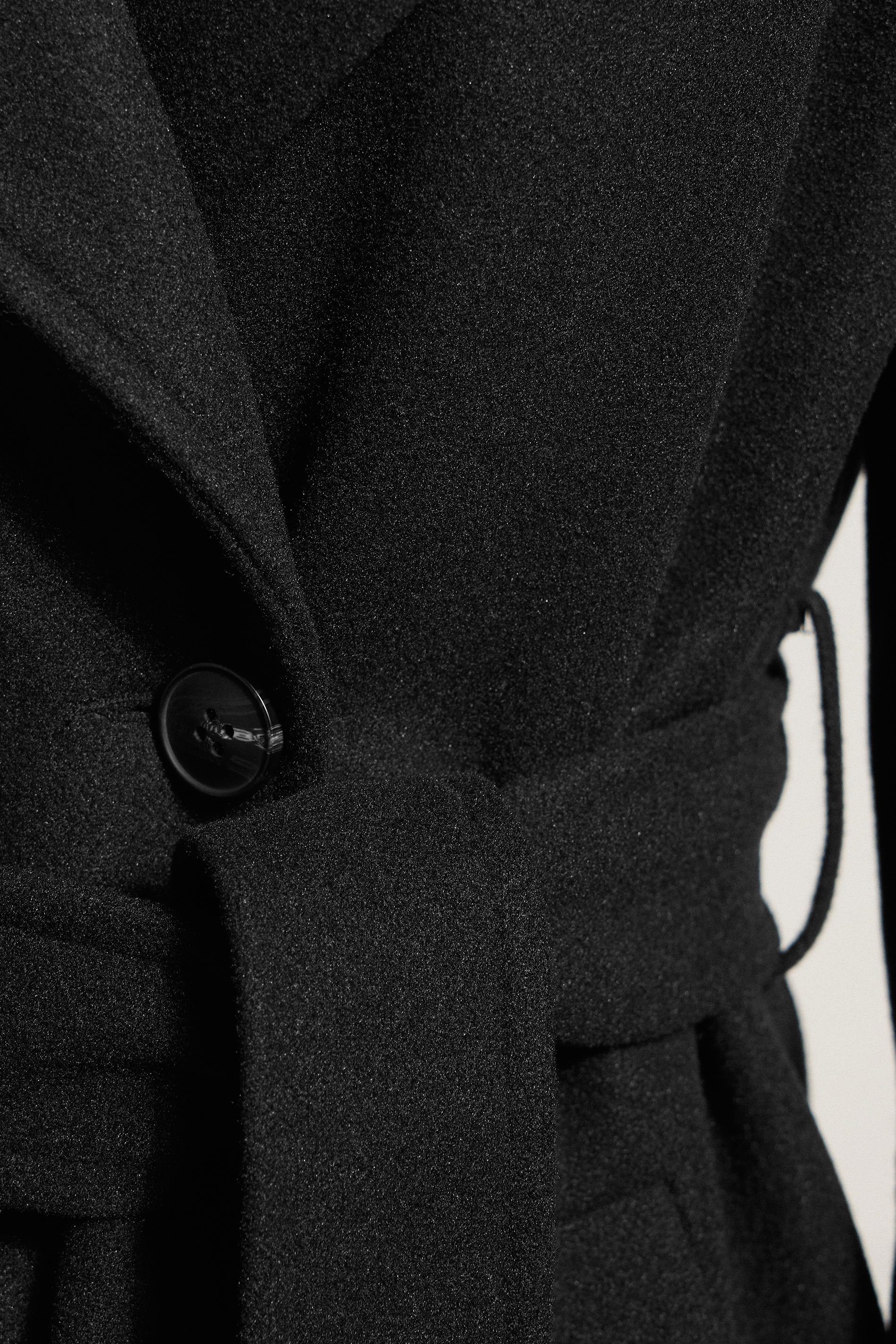 LTS Tall Black Formal Wrap Belted Midi Coat | Long Tall Sally 4