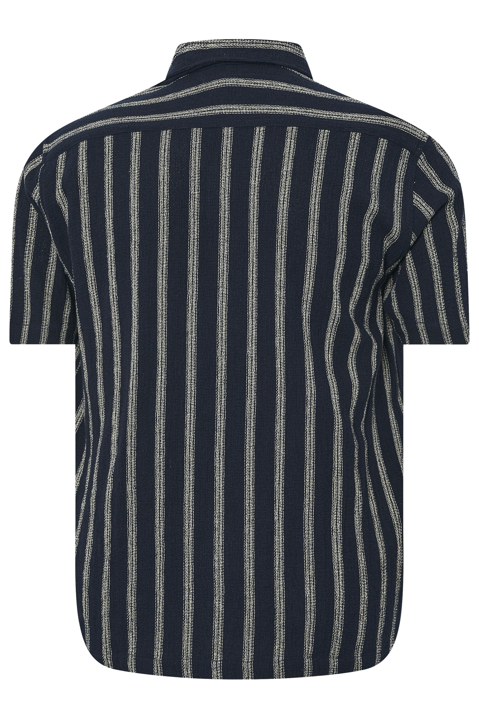 BadRhino Big & Tall Navy Blue Stripe Shirt | BadRhino 8