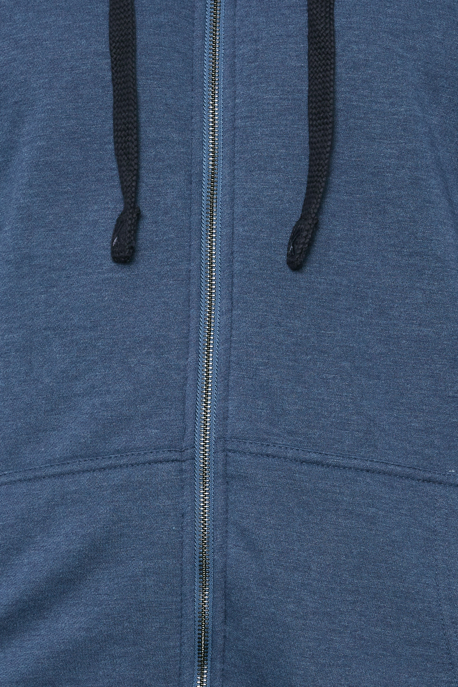 KAM Big & Tall Blue Sherpa Raglan Sleeve Zip Through Hoodie | BadRhino 2