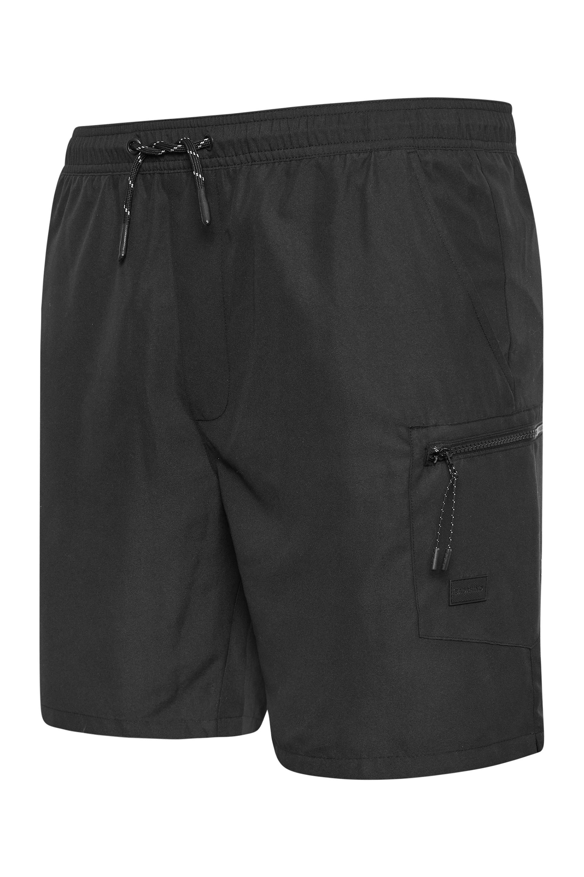 BadRhino Big & Tall Black Cargo Swim Shorts | BadRhino 9