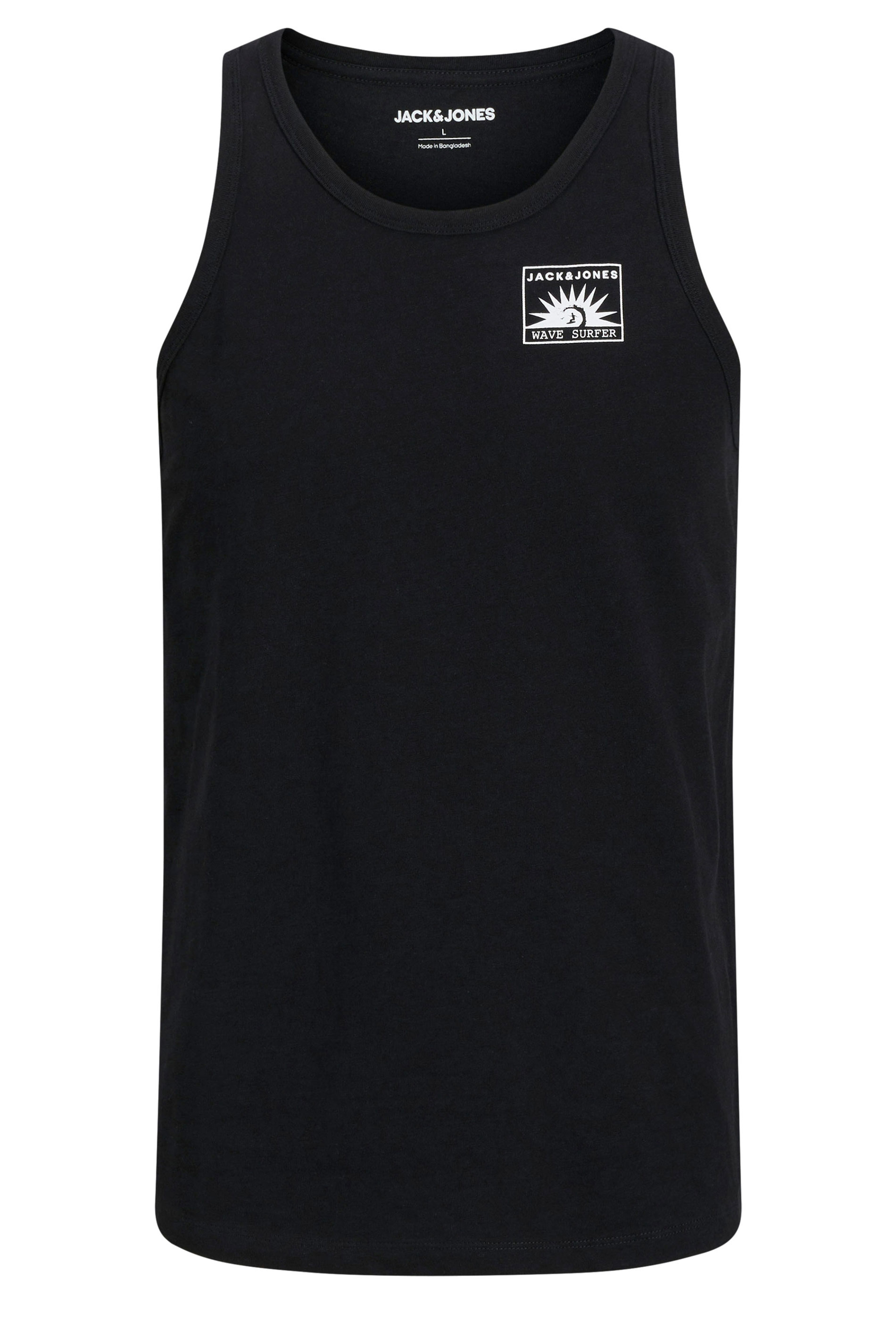 JACK & JONES Big & Tall 2 PACK Moonbeam White & Black Vests | BadRhino 6