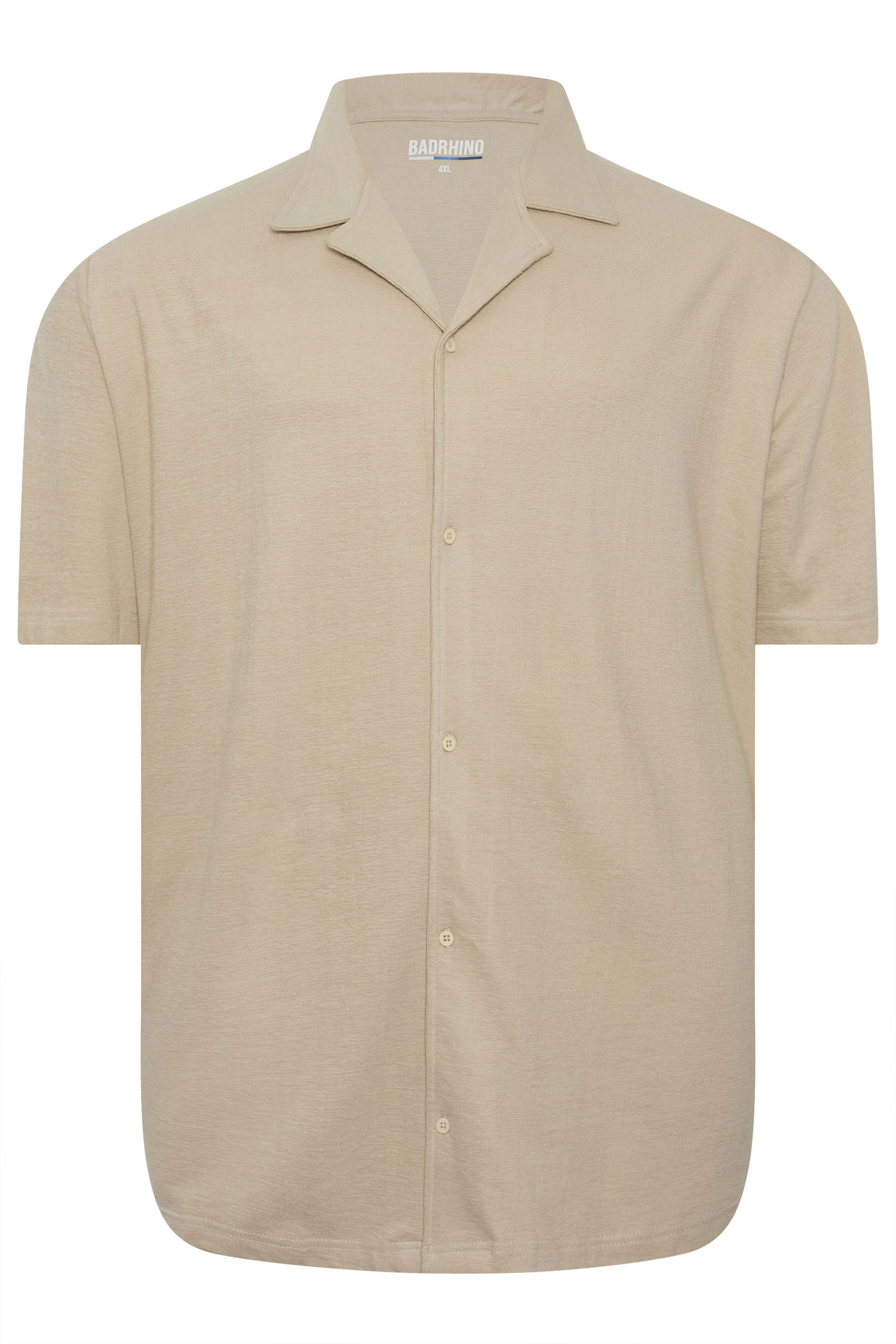 BadRhino Big & Tall Stone Brown Revere Jersey Shirt | BadRhino 6