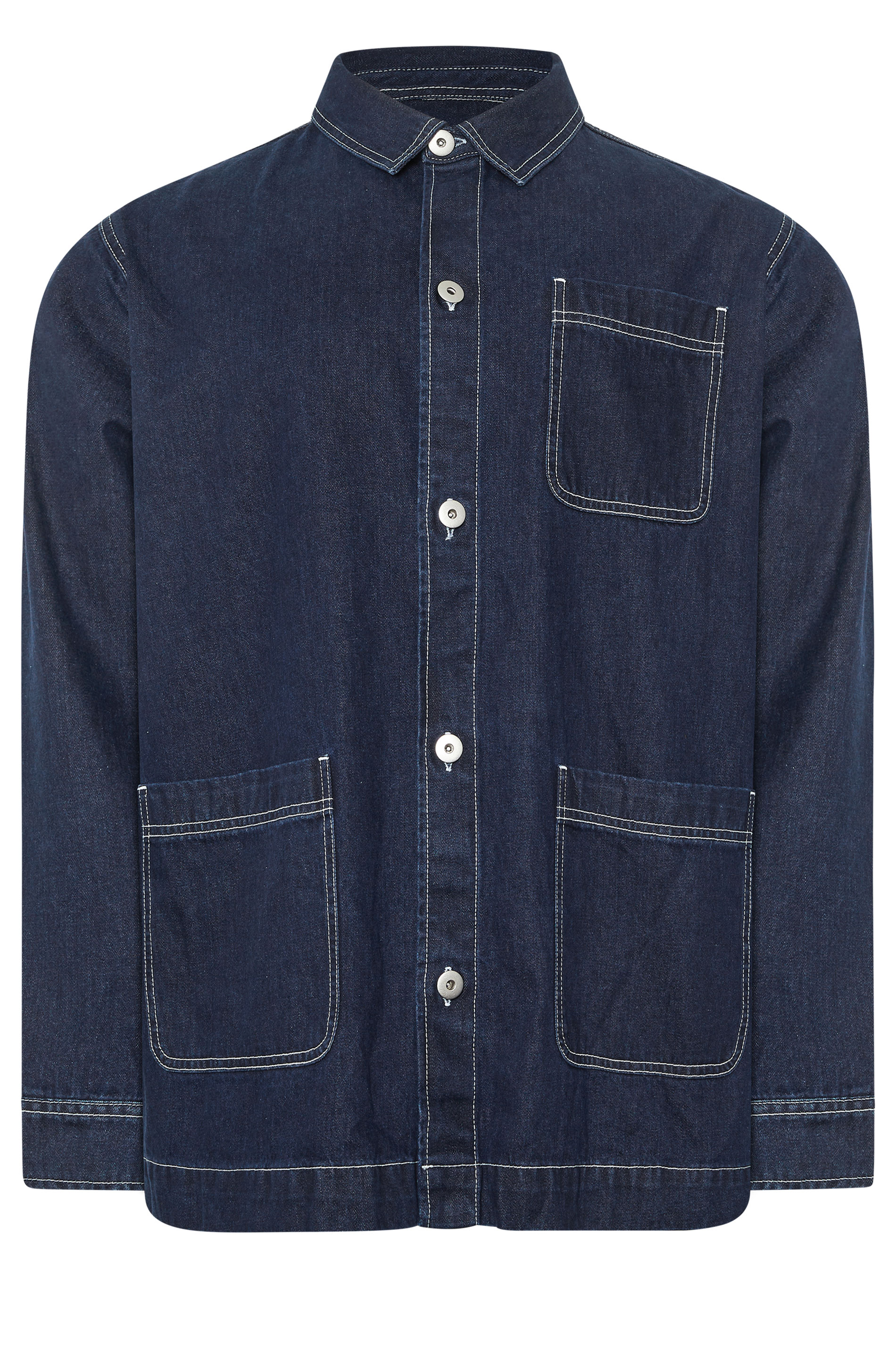 BadRhino Big & Tall Blue Chore Denim Shacket | BadRhino 7