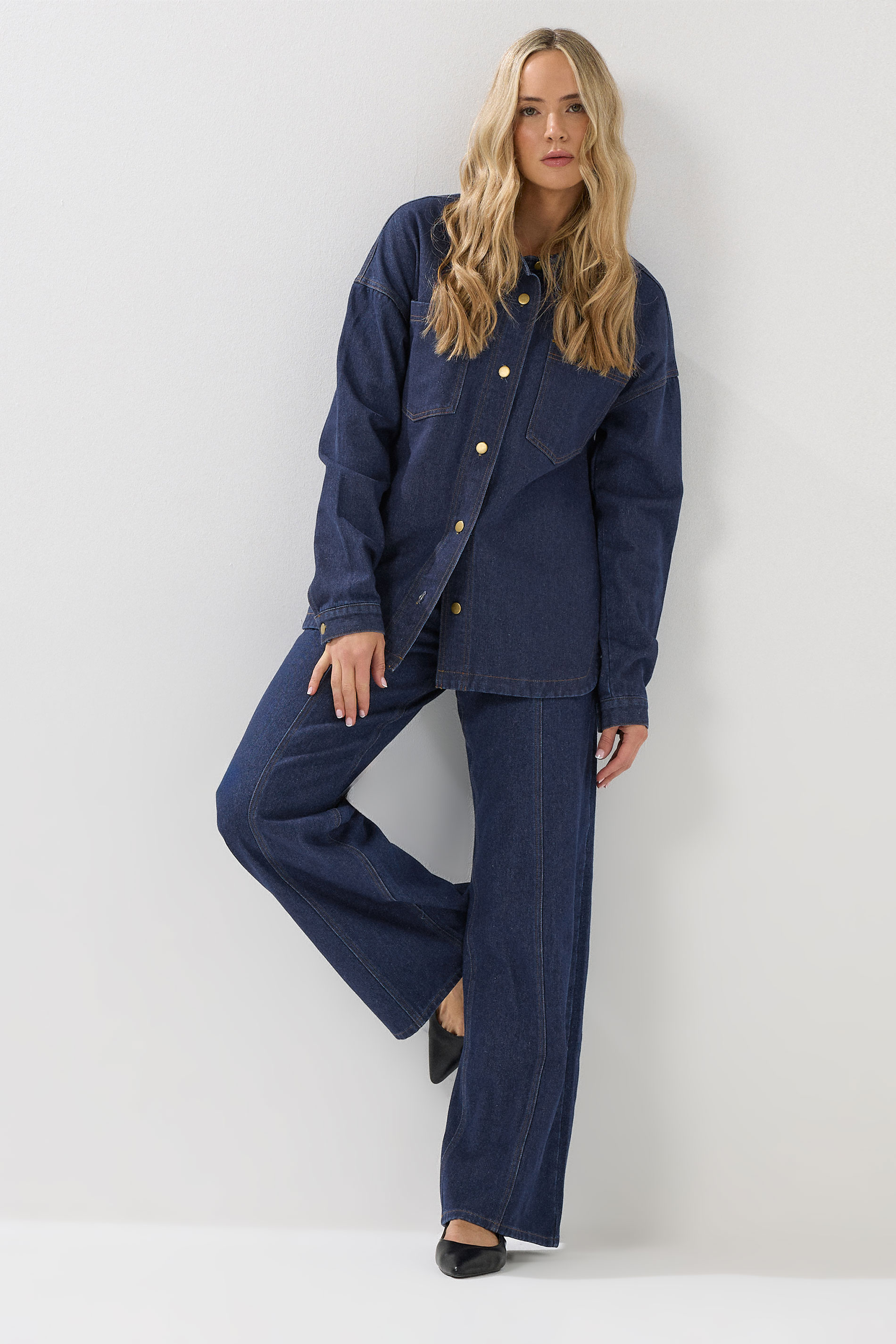LTS Tall Blue Indigo Denim Shacket | Long Tall Sally 4