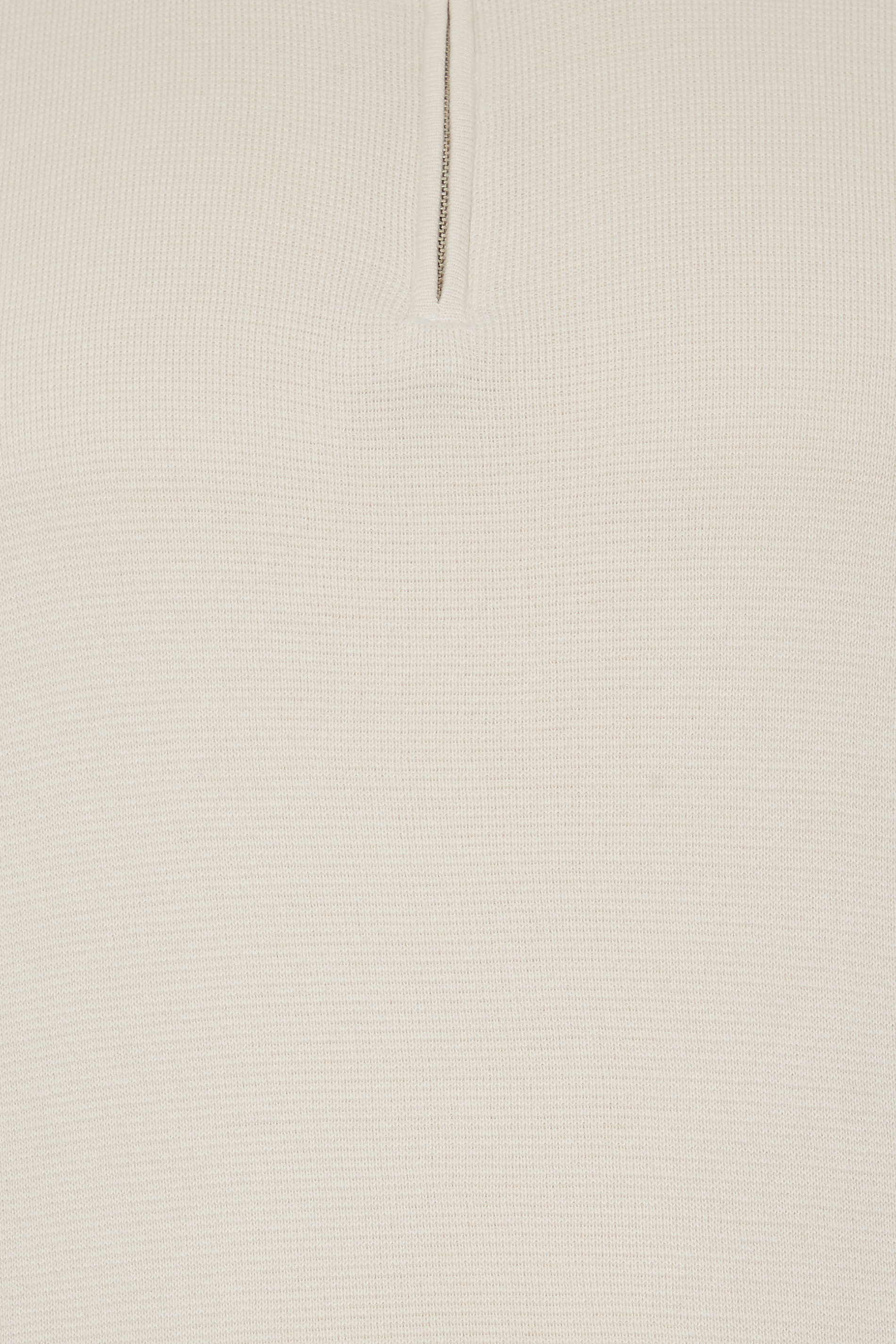 BadRhino Big & Tall Cream Milano Quarter Zip Jumper | BadRhino 4