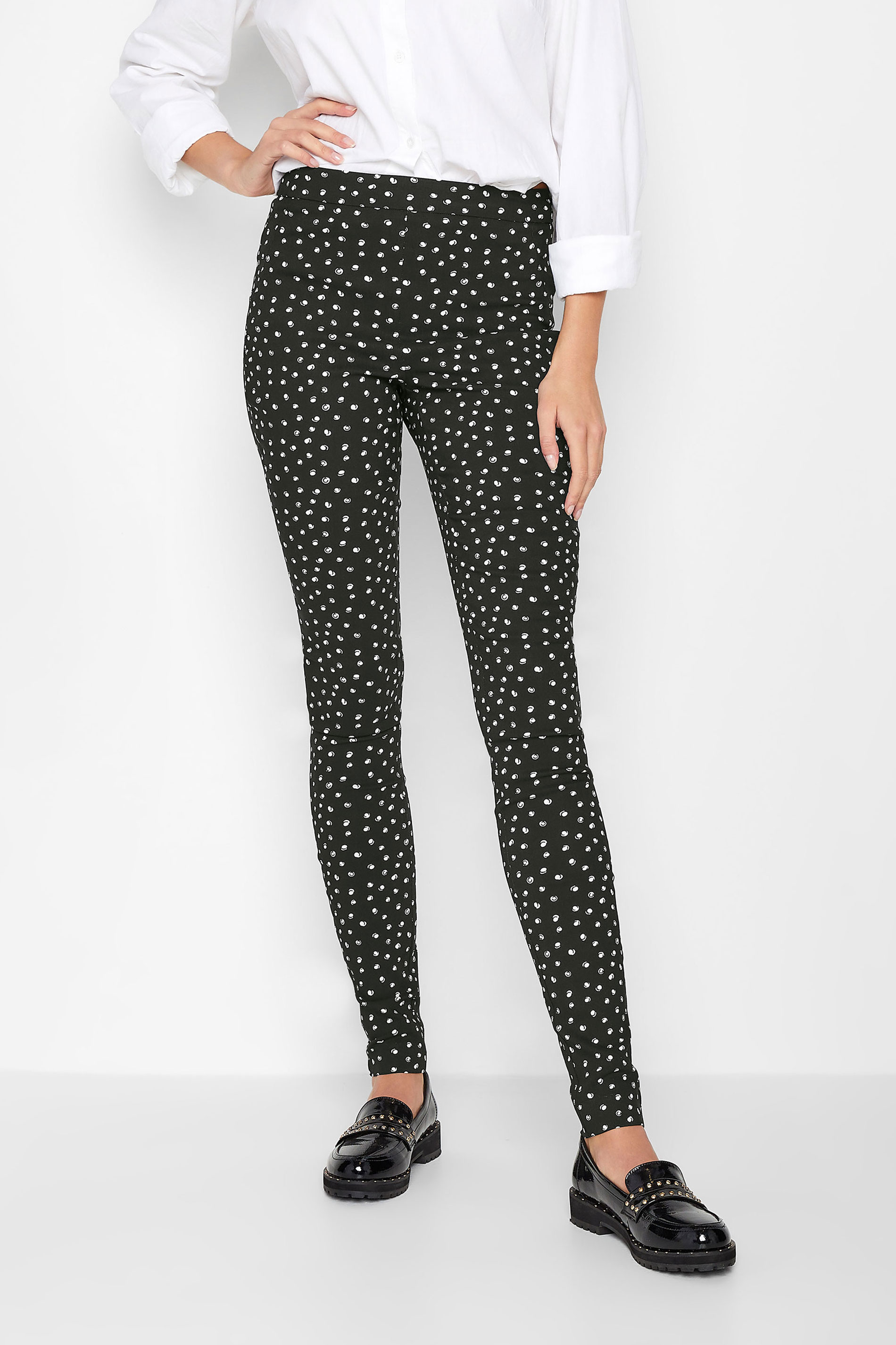 Soft Surroundings Polka Dots Solid Black Casual Pants Size 8 - 84% off