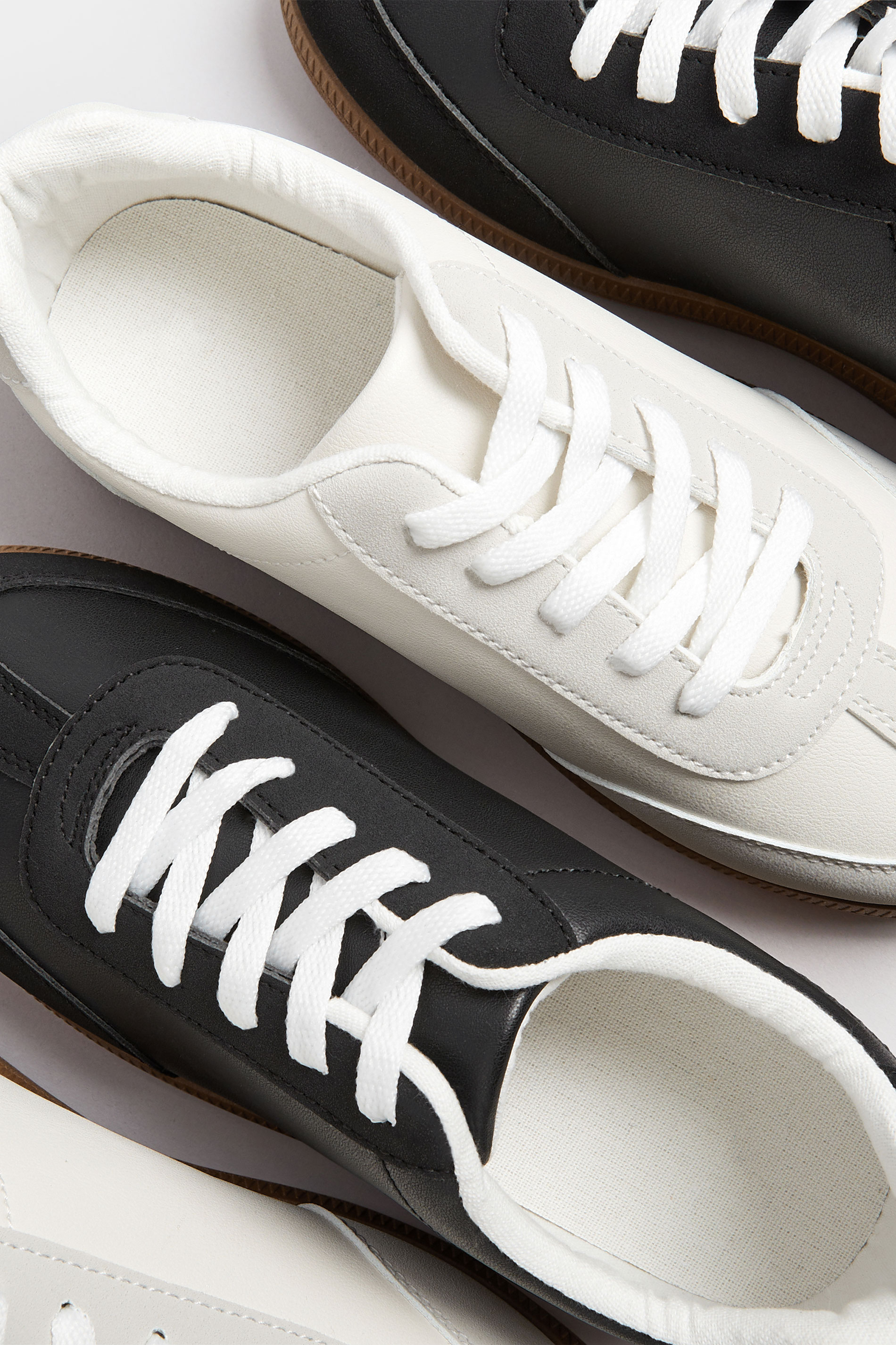 Black Retro Gum Sole Trainers In Extra Wide EEE Fit | Yours Clothing 6