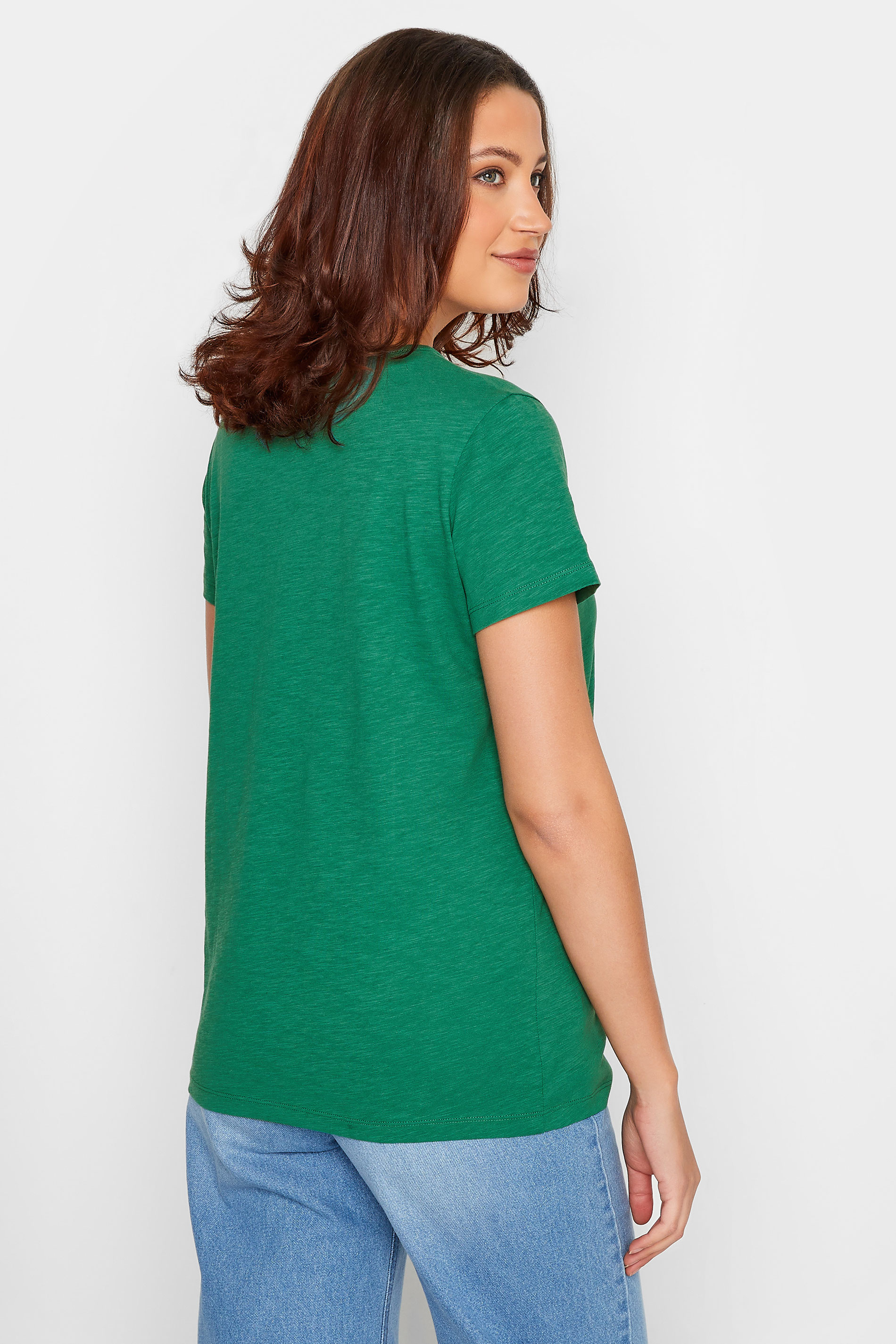 LTS Tall Women's Green Short Sleeve Cotton T-Shirt | Long Tall Sally  3