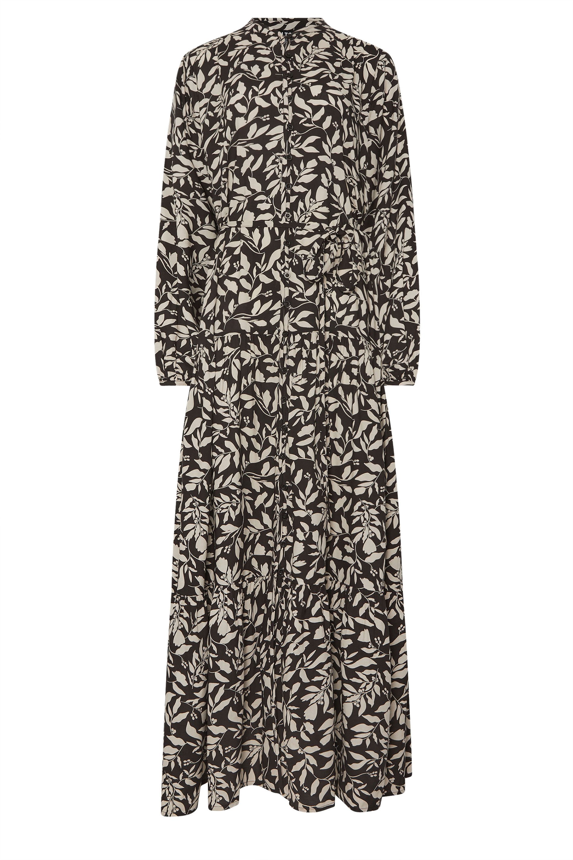 LTS Tall Brown Floral Print Tea Dress | Long Tall Sally 6