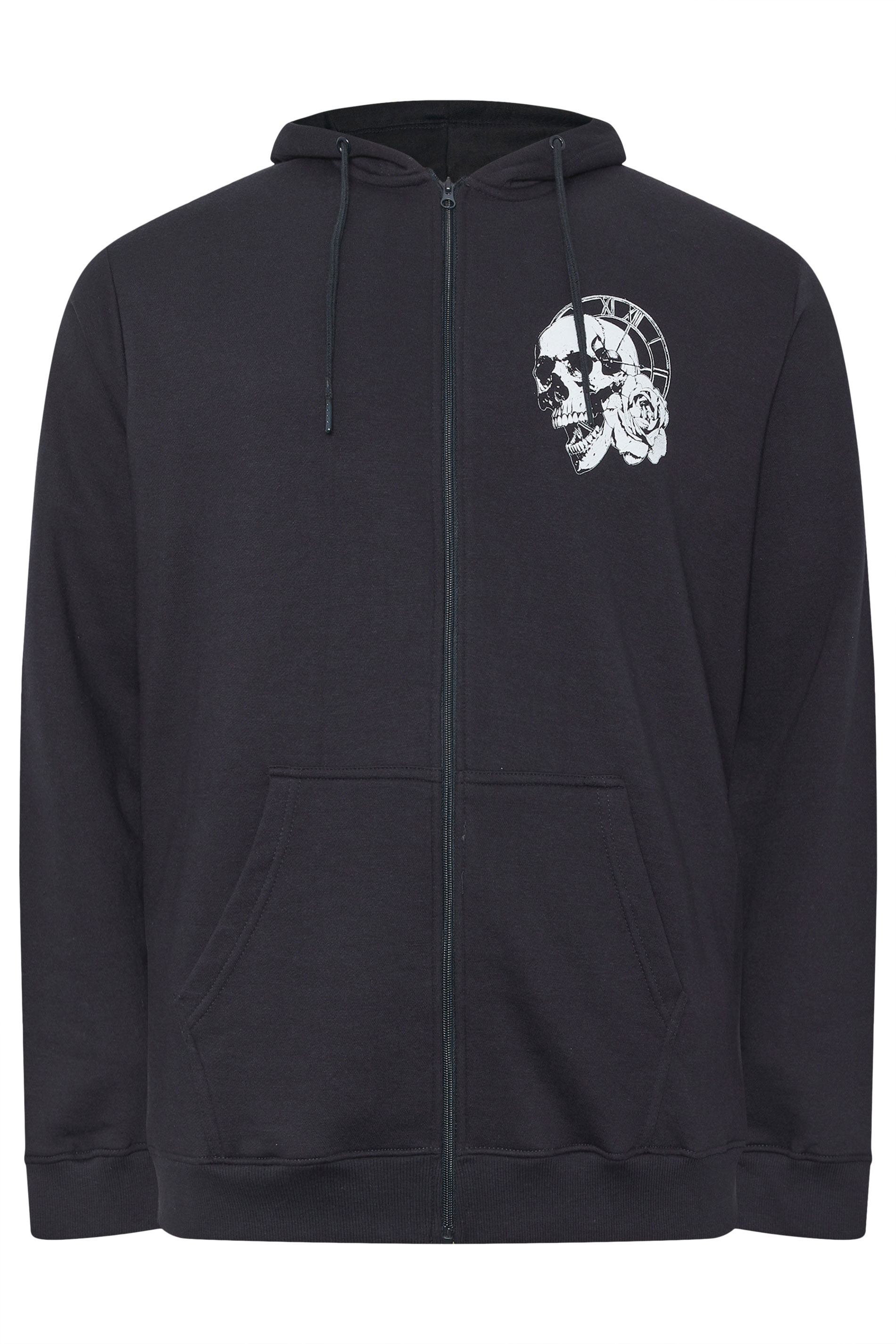 BadRhino Big & Tall Black Japanese 'Samurai' Zip Through Hoodie | BadRhino 5