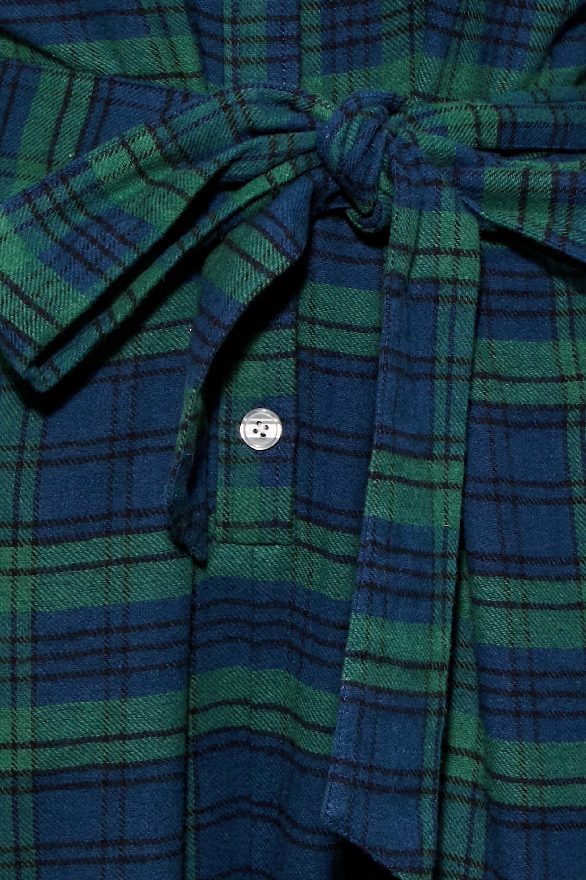 LTS Tall Women's Navy Blue & Green Woven Check Christmas Onesie | Long Tall Sally 5