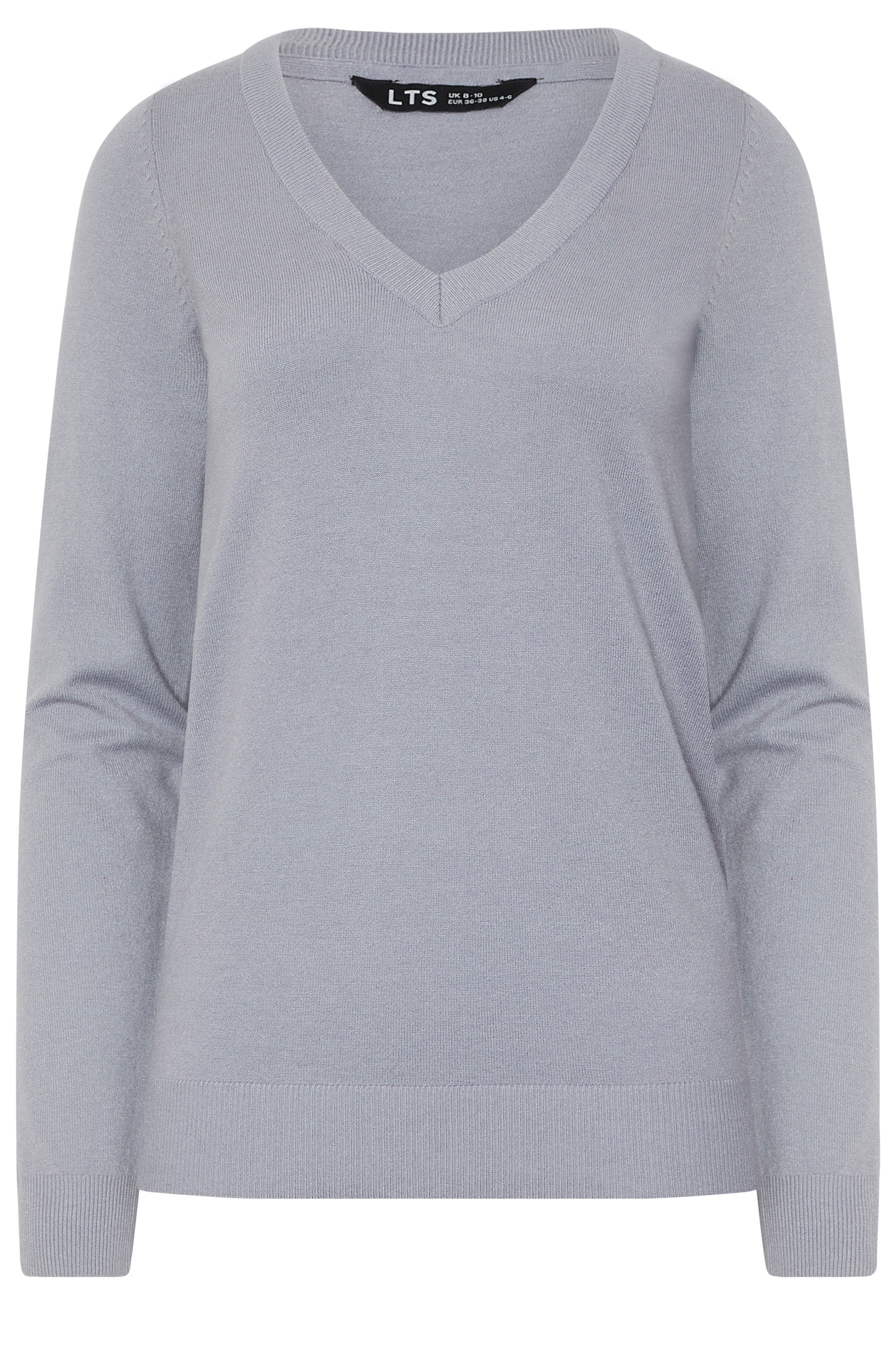 LTS Tall Light Blue Knit V-Neck Jumper | Long Tall Sally 5