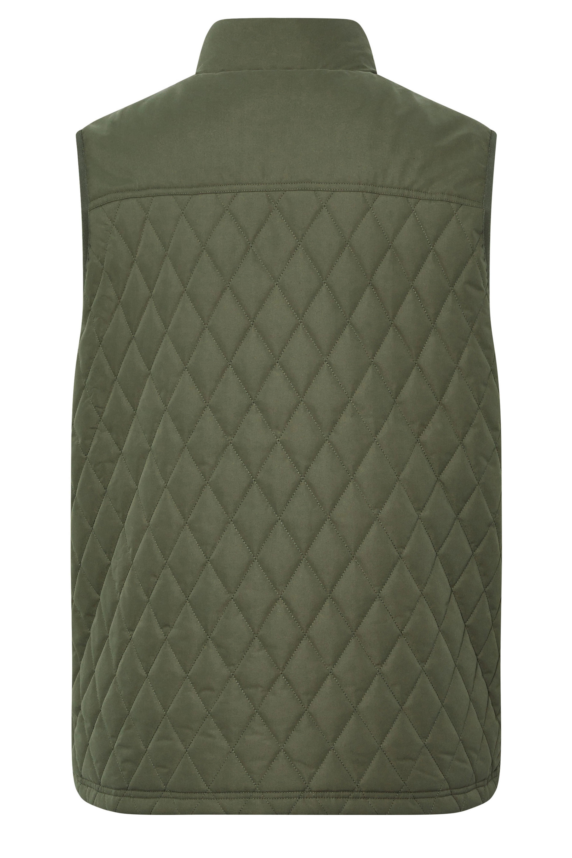 BadRhino Big & Tall Khaki Green Diamond Quilted Gilet | BadRhino 8