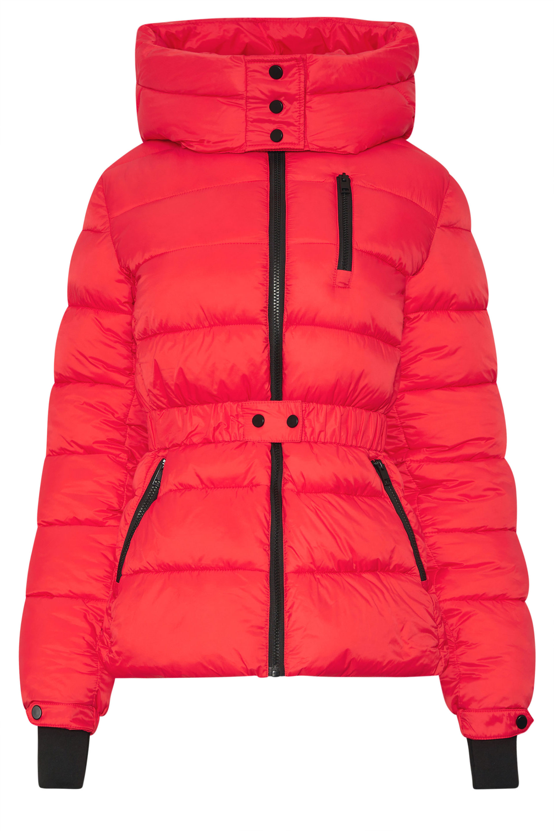 LTS Tall Coral Red Padded Ski Coat | Long Tall Sally 7