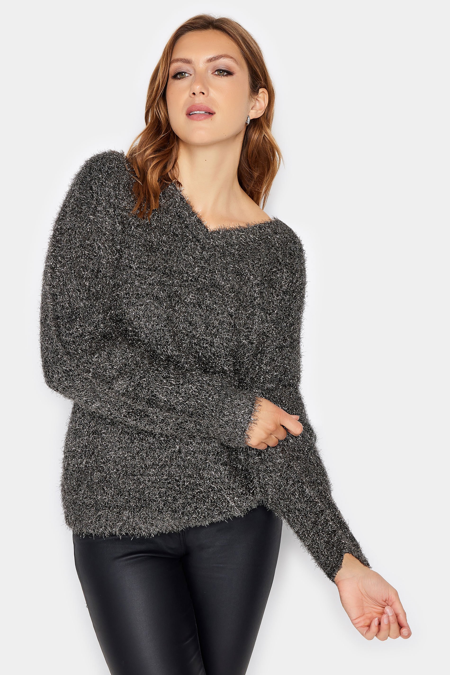 LTS Tall Silver Tinsel Jumper | Long Tall Sally  4