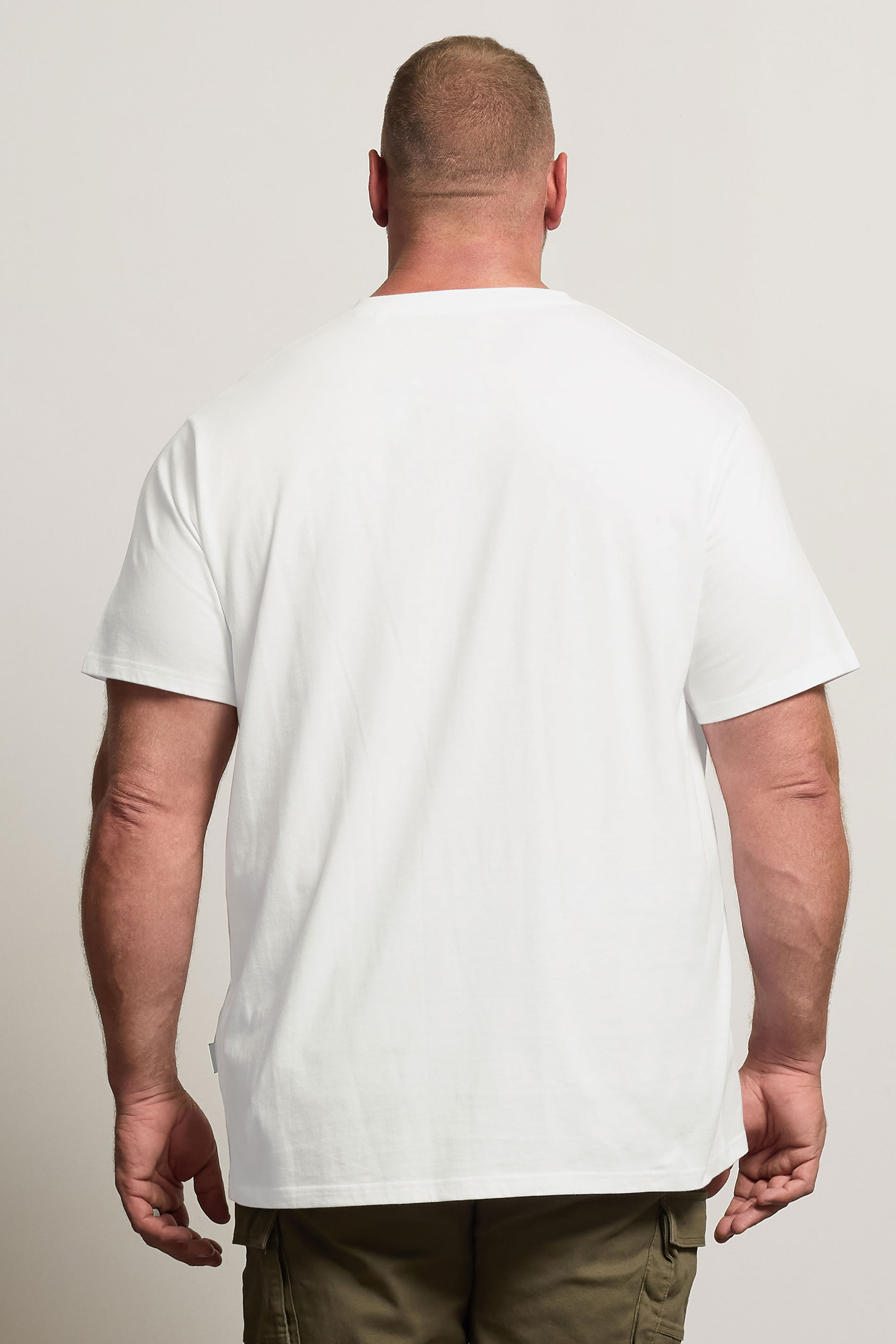 BadRhino Big & Tall White V-Neck T-Shirt | BadRhino  3