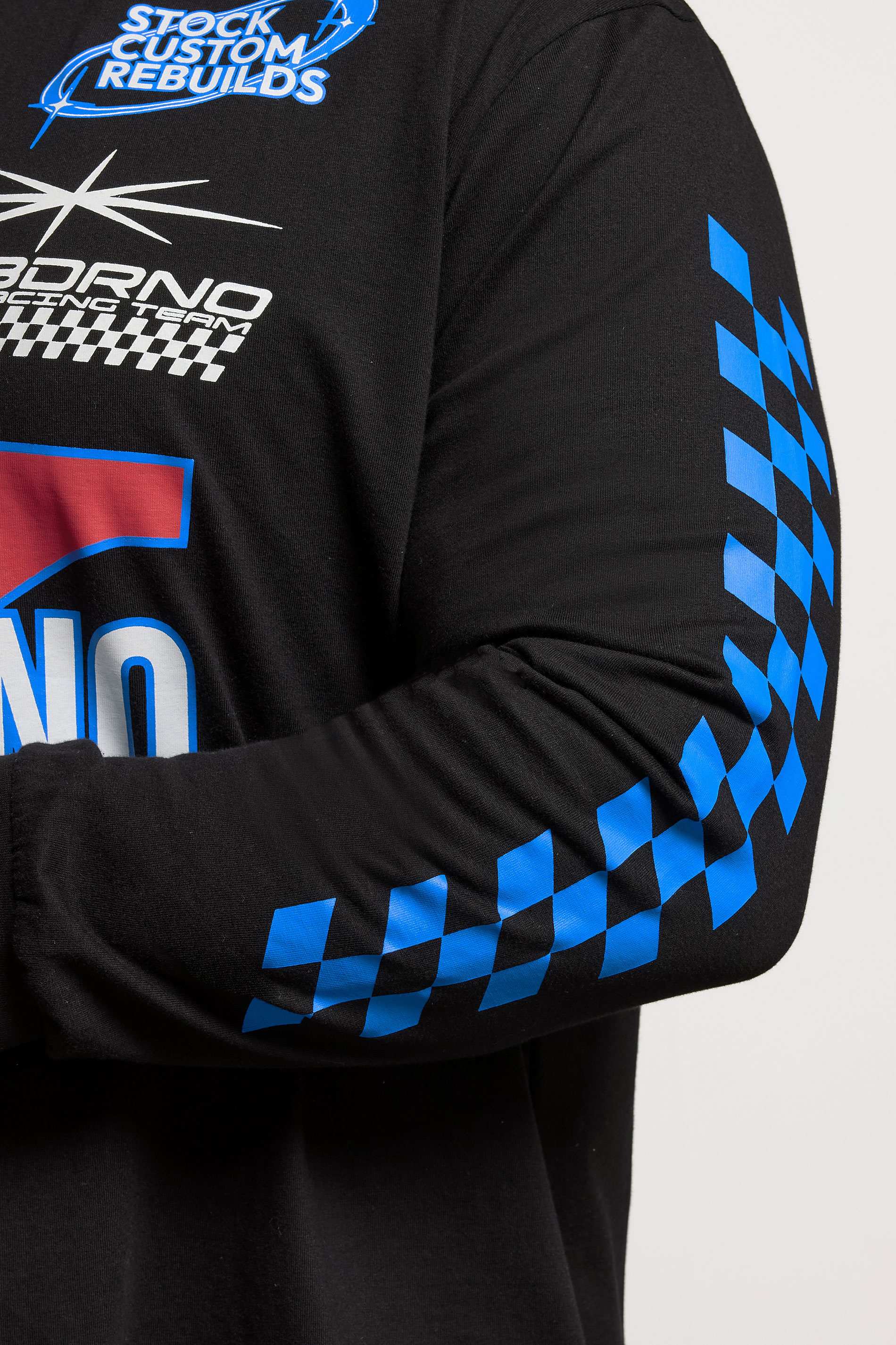 BadRhino Big & Tall Black Long Sleeve Racing Graphic T-shirt | BadRhino 4