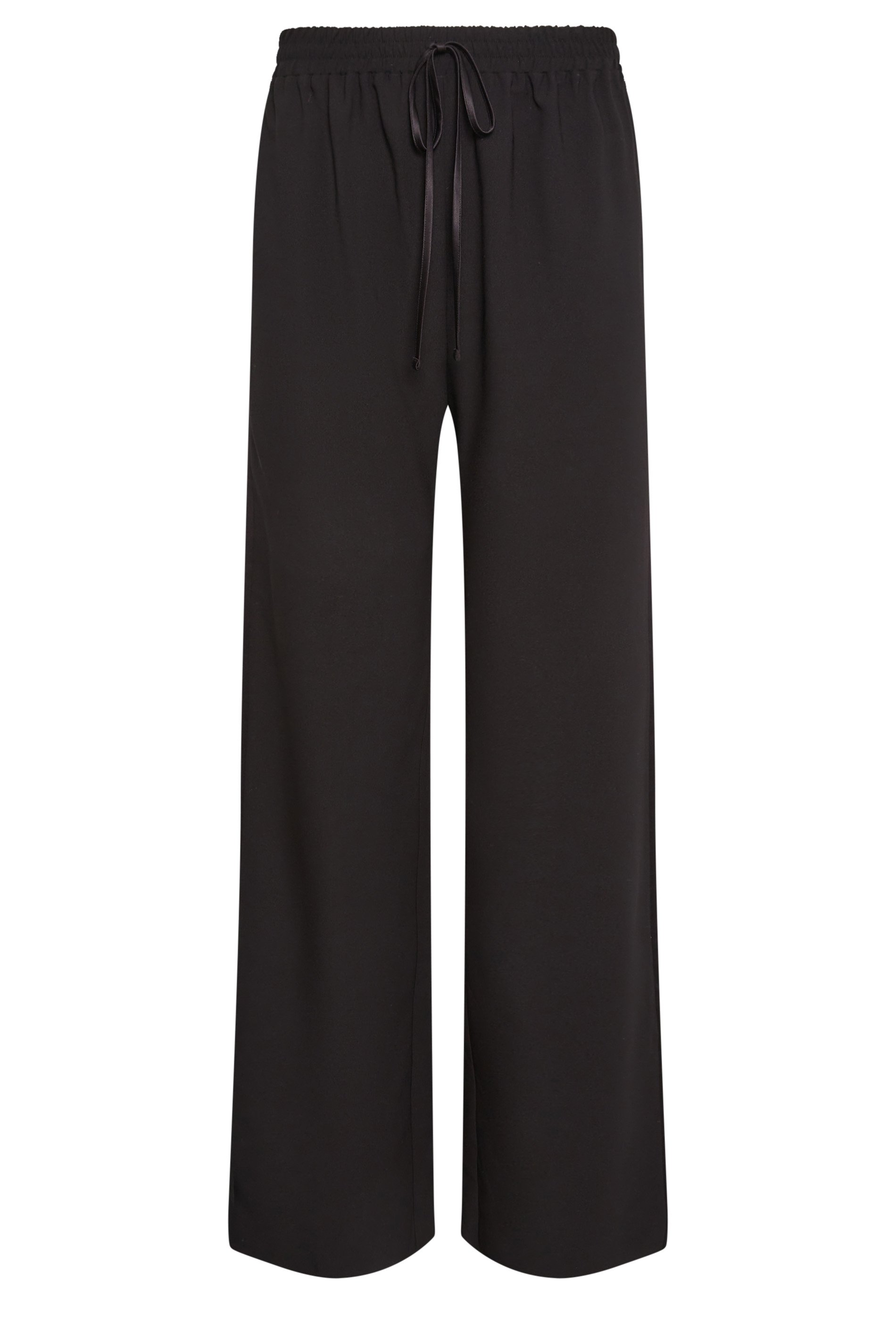 LTS Tall Black Wide Leg Tuxedo Trousers | Long Tall Sally  5