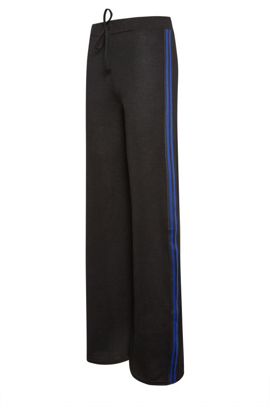 LTS Tall Women's Black & Blue Side Stripe Wide Leg Trousers | Long Tall Sally 5