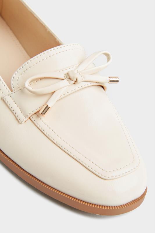 LTS White Bow Trim Loafers In Standard Fit | Long Tall Sally 6