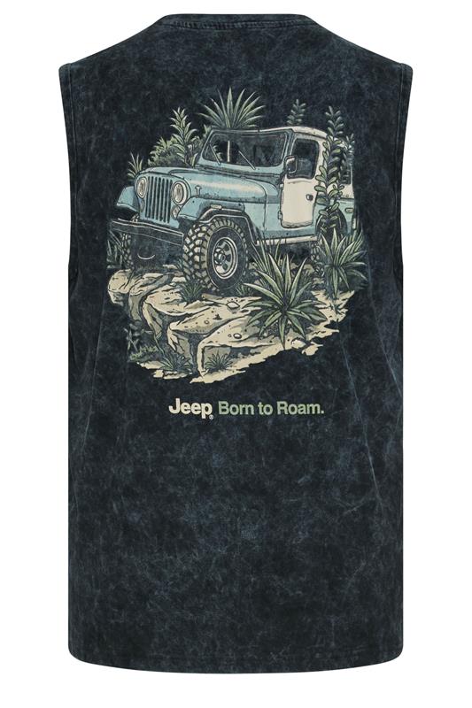 BadRhino Big & Tall Black Acid Wash 'Jeep' Graphic Vest | BadRhino 2