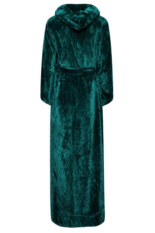 LTS Tall Womens Emerald Green Hooded Maxi Dressing Gown | Long Tall Sally  7