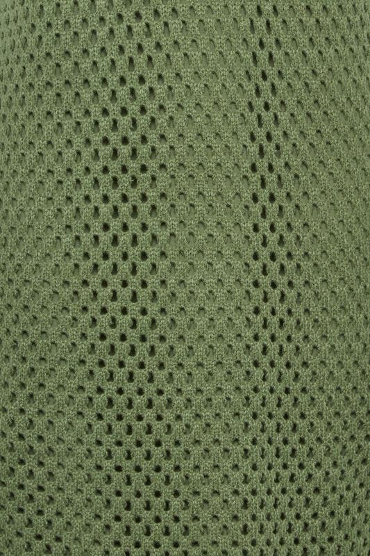 LTS Tall Khaki Green Crochet Midaxi Dress | Long Tall Sally 5