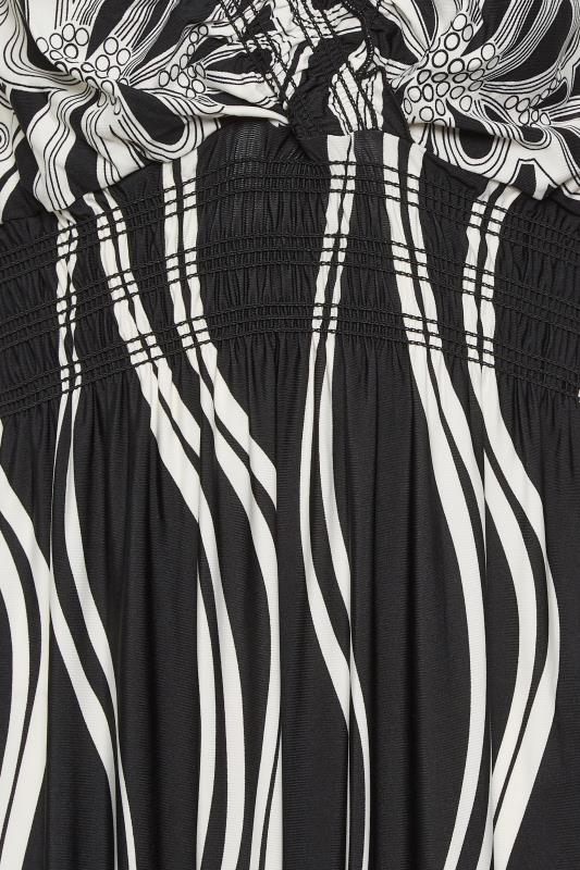 LTS Tall Black Monochrome Floral Maxi Dress | Long Tall Sally 5