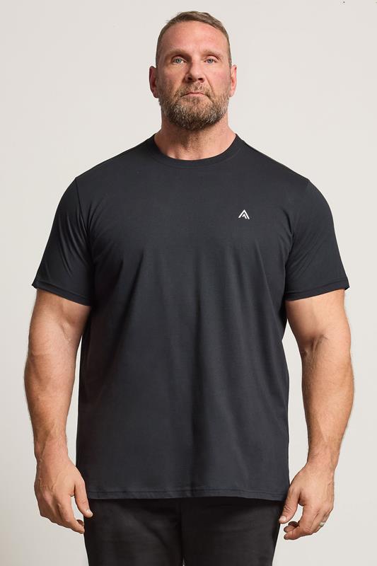 STUDIO A Big & Tall Black Snake & Skull Graphic T-Shirt | BadRhino 1