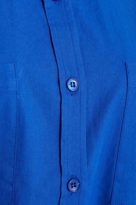LTS Tall Women's Cobalt Blue Oversized Cotton Shirt | Long Tall Sally 5