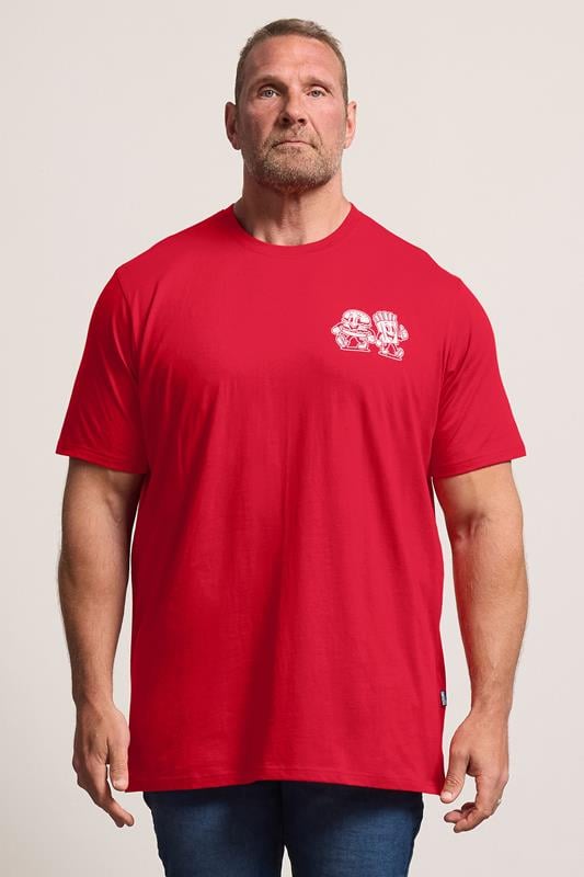 BadRhino Big & Tall Red Extra Long 'Grill & Chill' T-Shirt