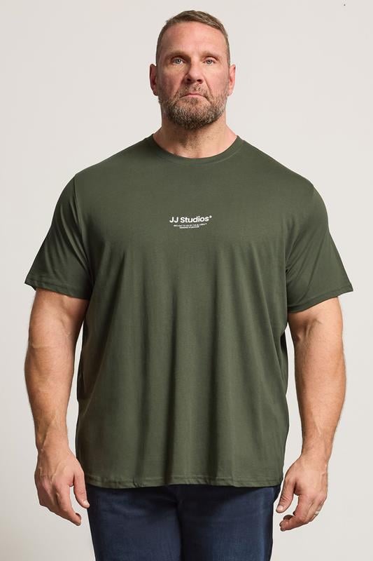 JACK & JONES Big & Tall Green JJ Studio T-Shirt