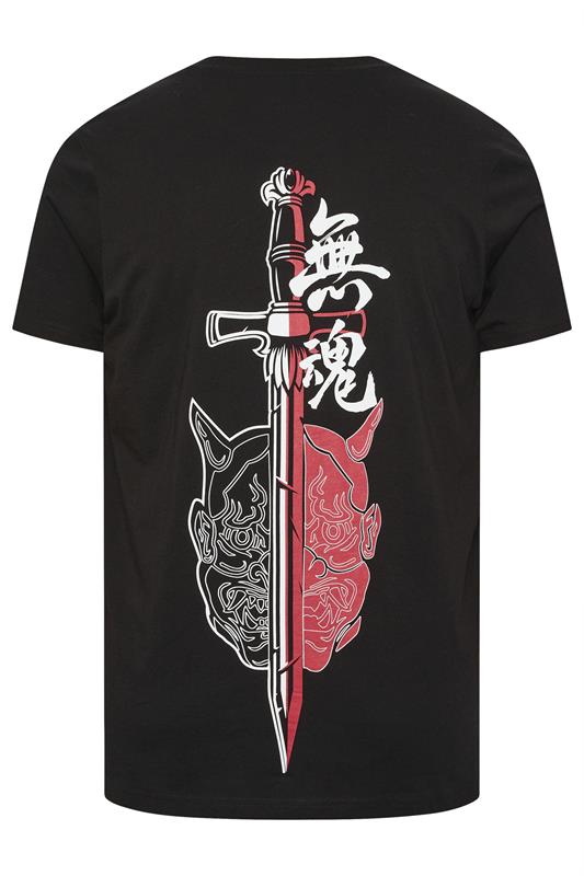 BadRhino Big & Tall Black Japanese Sword Graphic T-Shirt | BadRhino 7